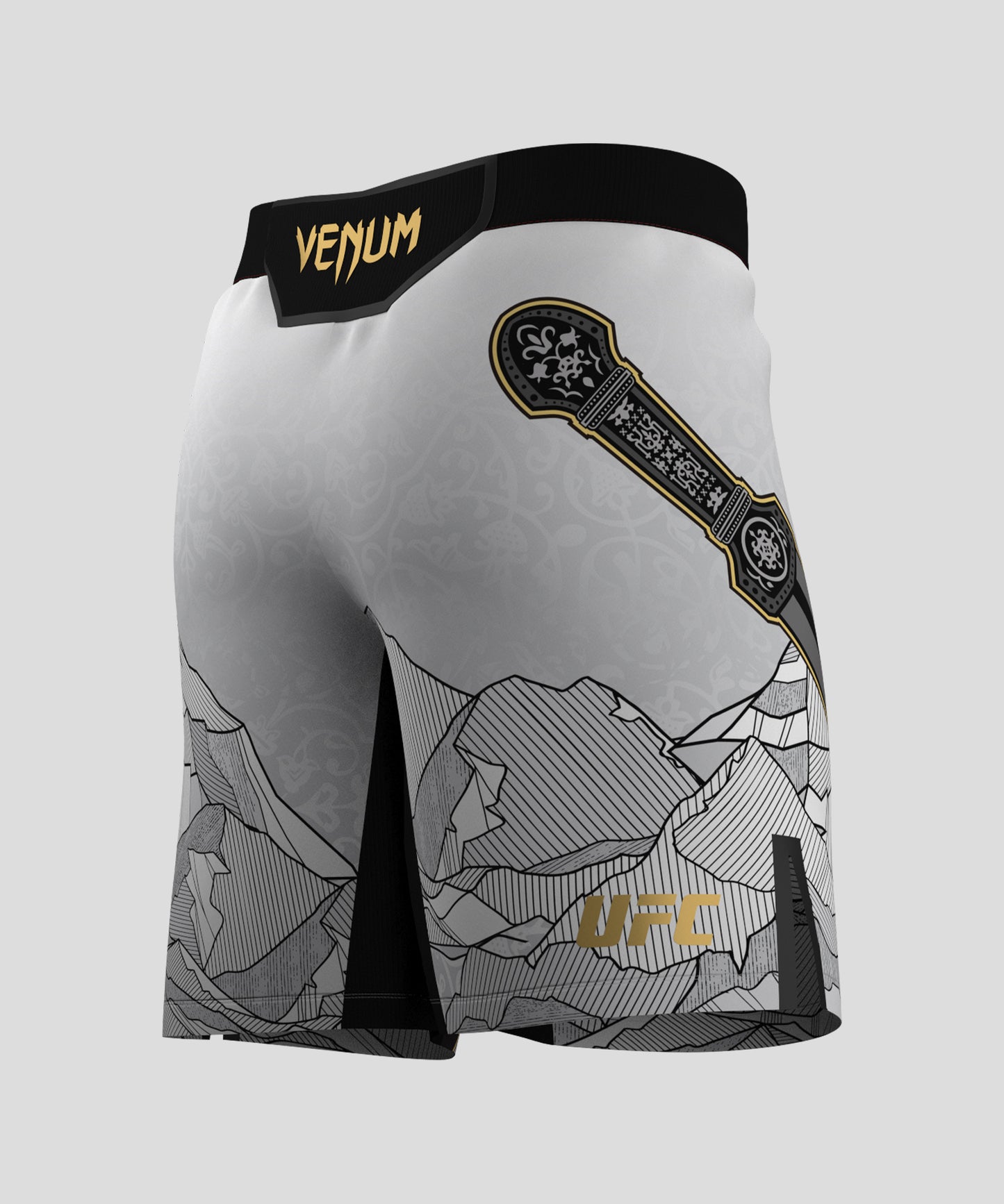 Short de combat pour Hommes UFC Unrivaled by Venum Islam Makhachev - Blanc/Noir - product-type_Shorts de MMA