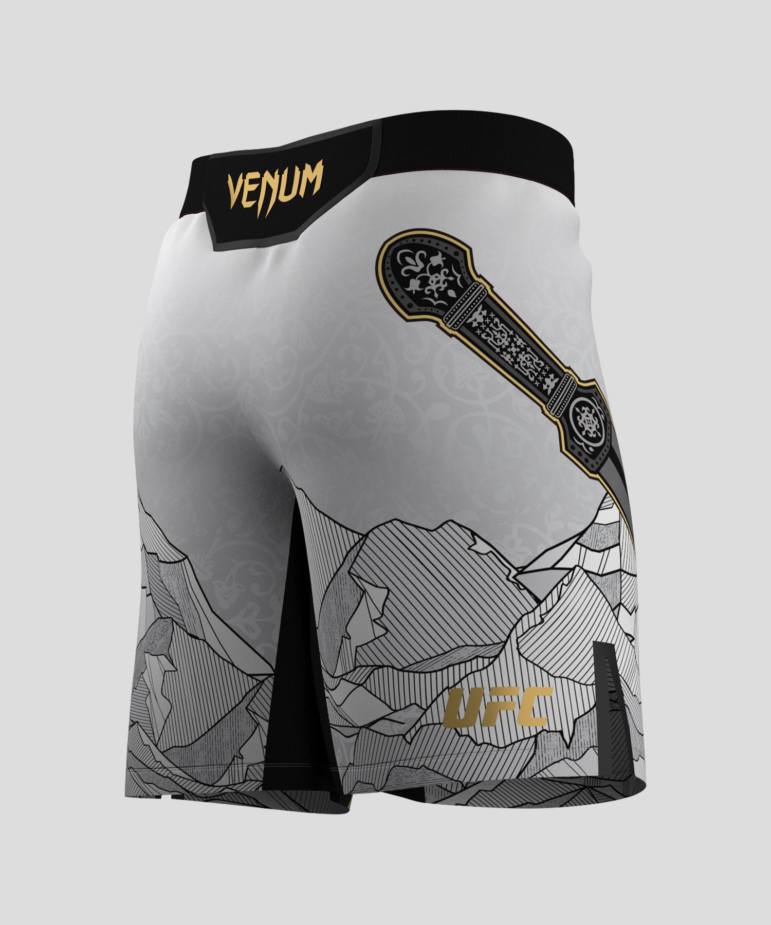 Short de combat pour Hommes UFC Unrivaled by Venum Islam Makhachev - Blanc/Noir - product-type_Shorts de MMA