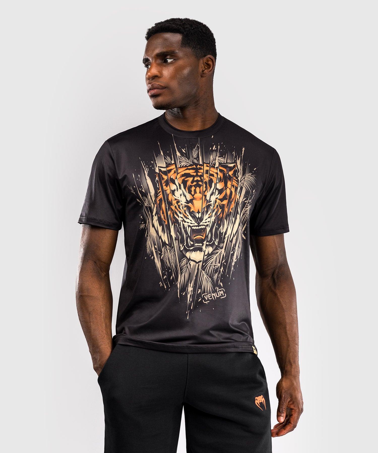 T-Shirt Dry-Tech Venum Tiger - Noir/Orange Néon - product-type_T-Shirts Dry Tech