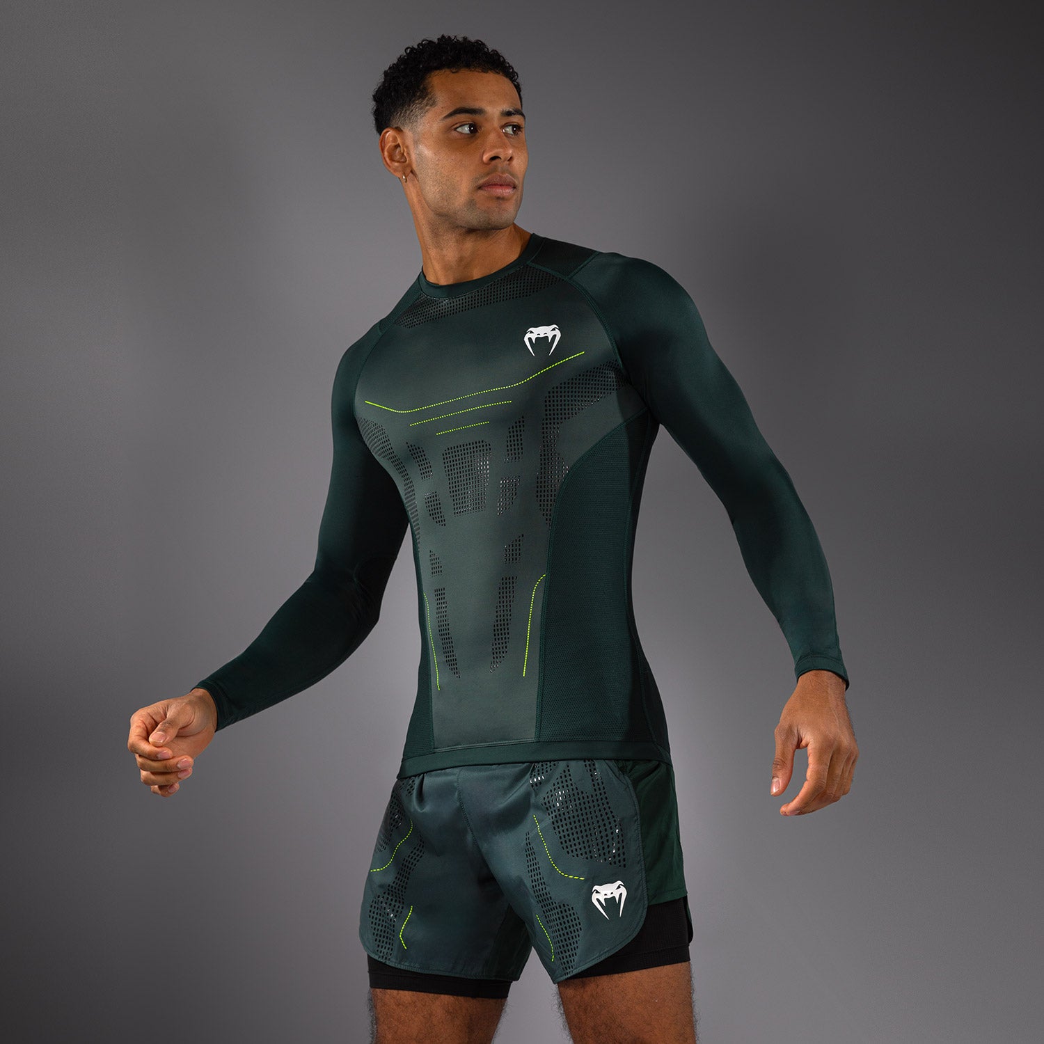 Rashguard Venum Technical 3.0 - Vert Forêt - product-type_T-Shirts de Compression