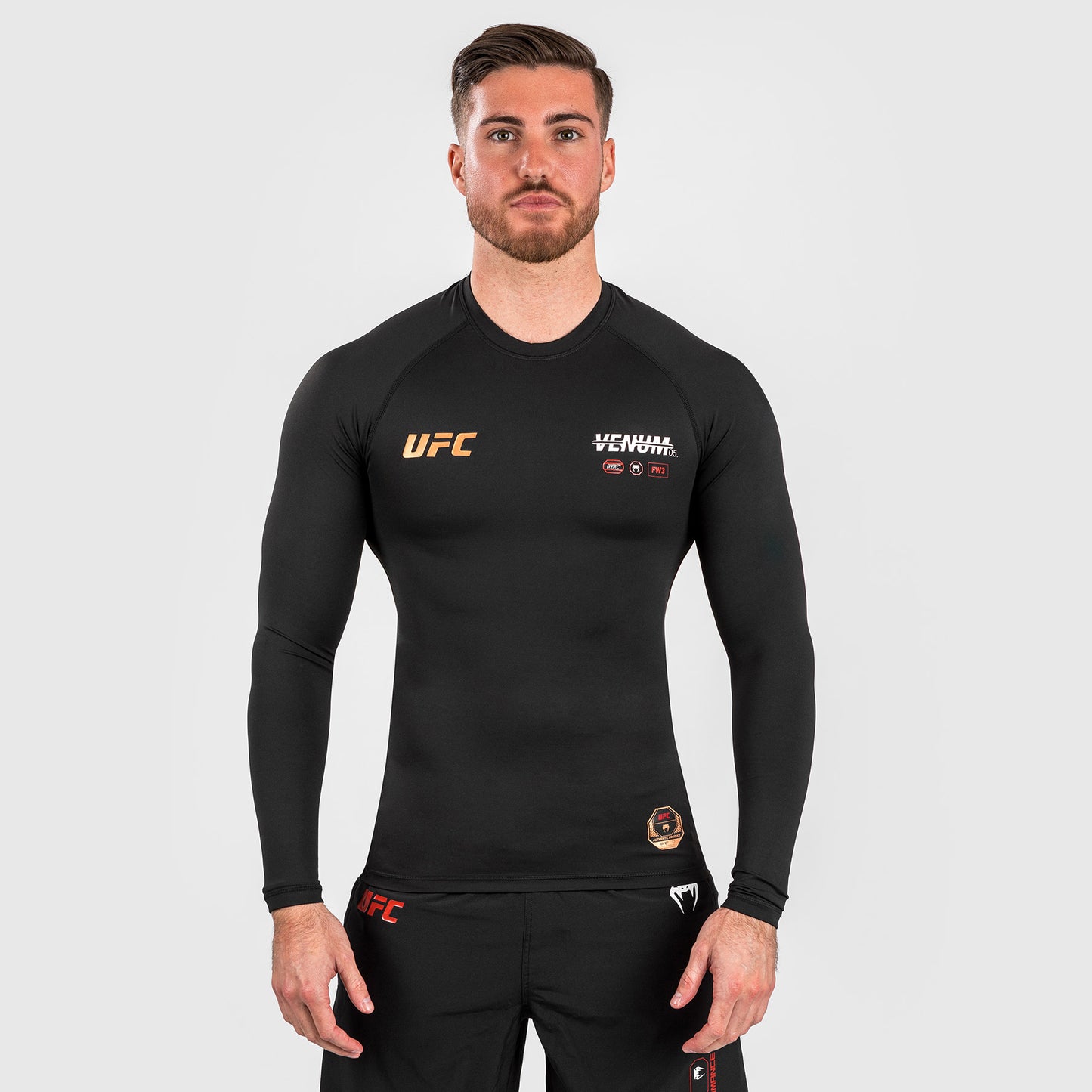 Rashguard Performance à manches longues pour Hommes UFC Adrenaline by Venum Fight Week - Noir - product-type_T-Shirts de Compression