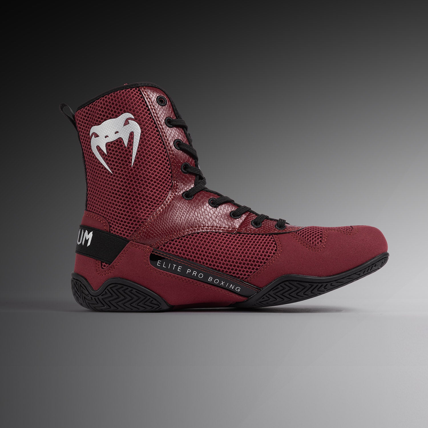 Chaussures de boxe Venum Elite - Bordeaux/Argent - product-type_Chaussures de boxe