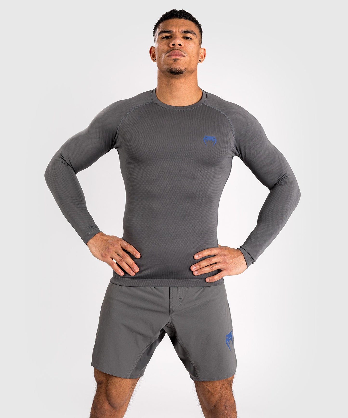 Rashguard à manches longues pour hommes Venum Contender - Gris - T-shirts de compression