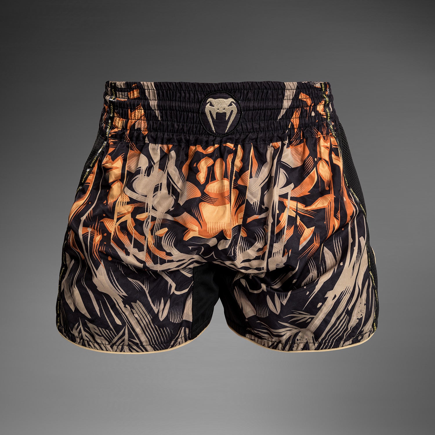 Short Muay Thai Venum Tiger pour Hommes - Noir/Orange Néon - product-type_Shorts de Muay Thai