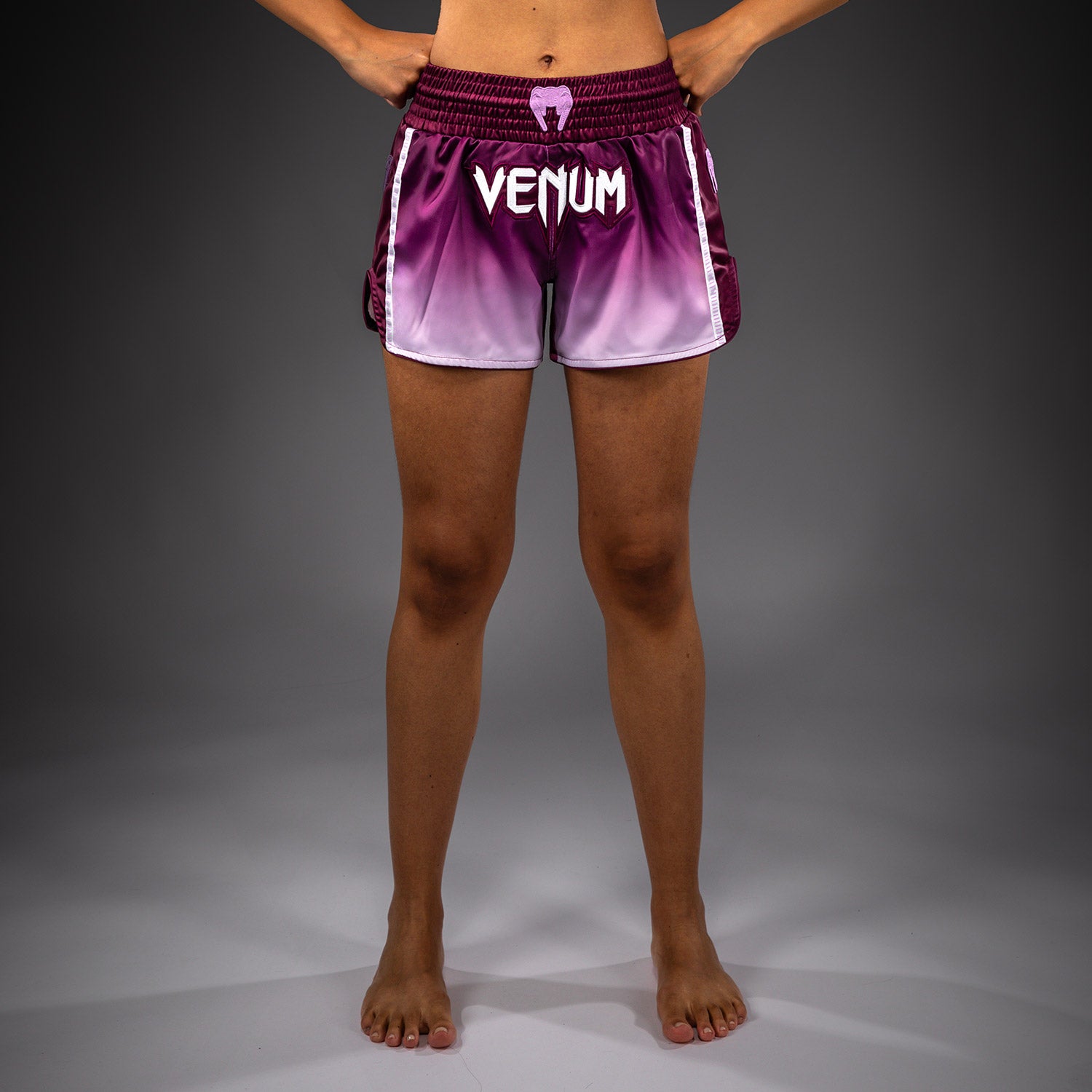 Short de Muay Thai Venum Iris - Prune/Blanc - product-type_Shorts de Muay Thai