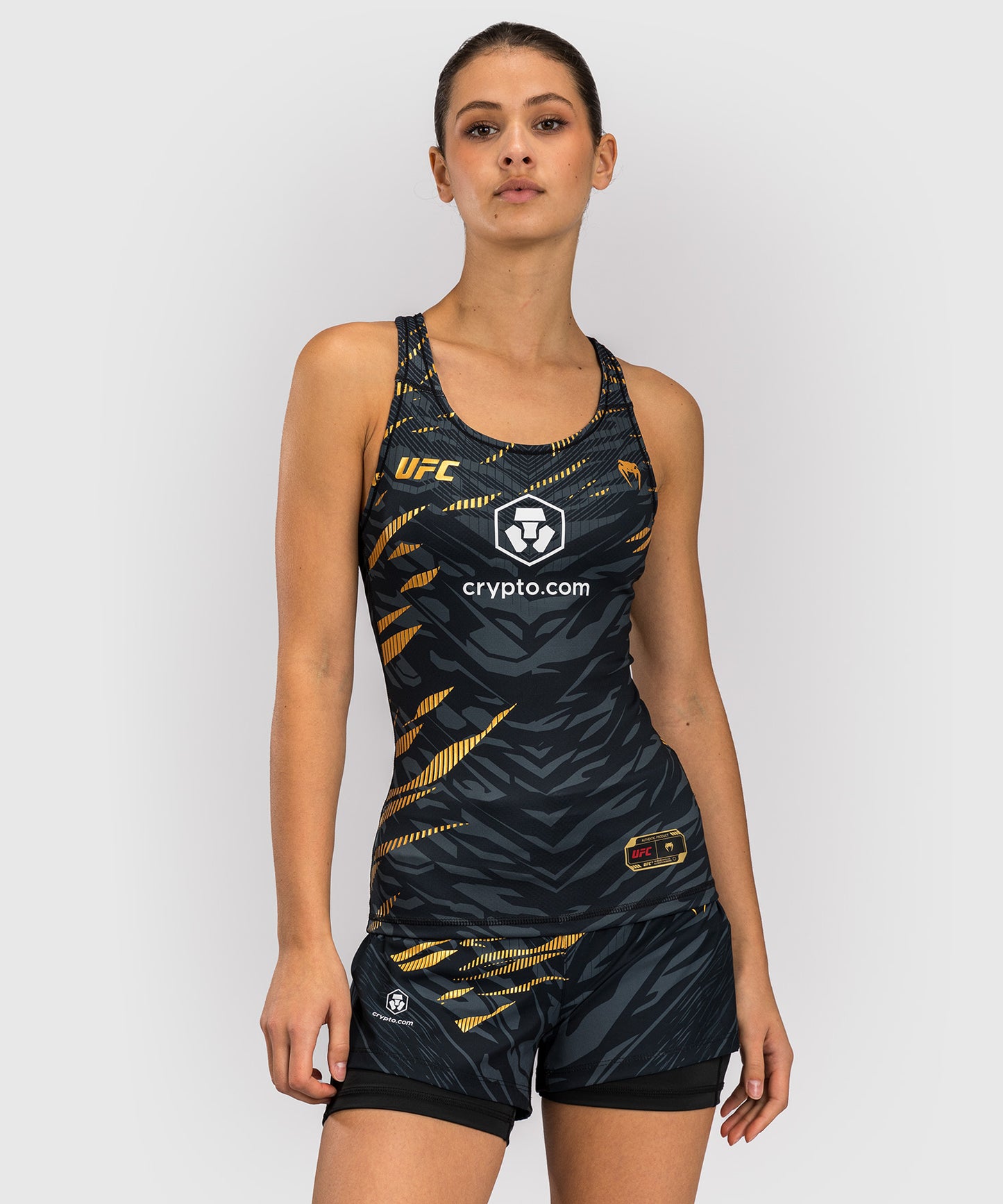 Haut ajusté avec Brassière Intégré pour Femmes UFC Fusion by Venum Authentic Fight Night - Champion - product-type_Brassières de sport