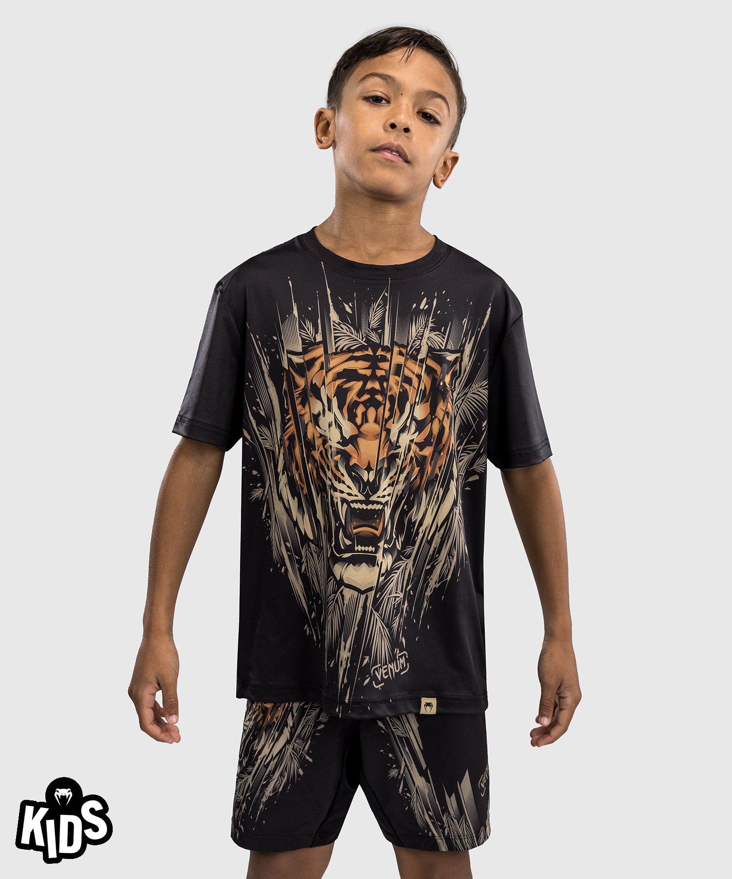 T-Shirt Dry-Tech Venum Tiger pour Enfants - Noir/Orange Néon - product-type_T-Shirts Dry Tech