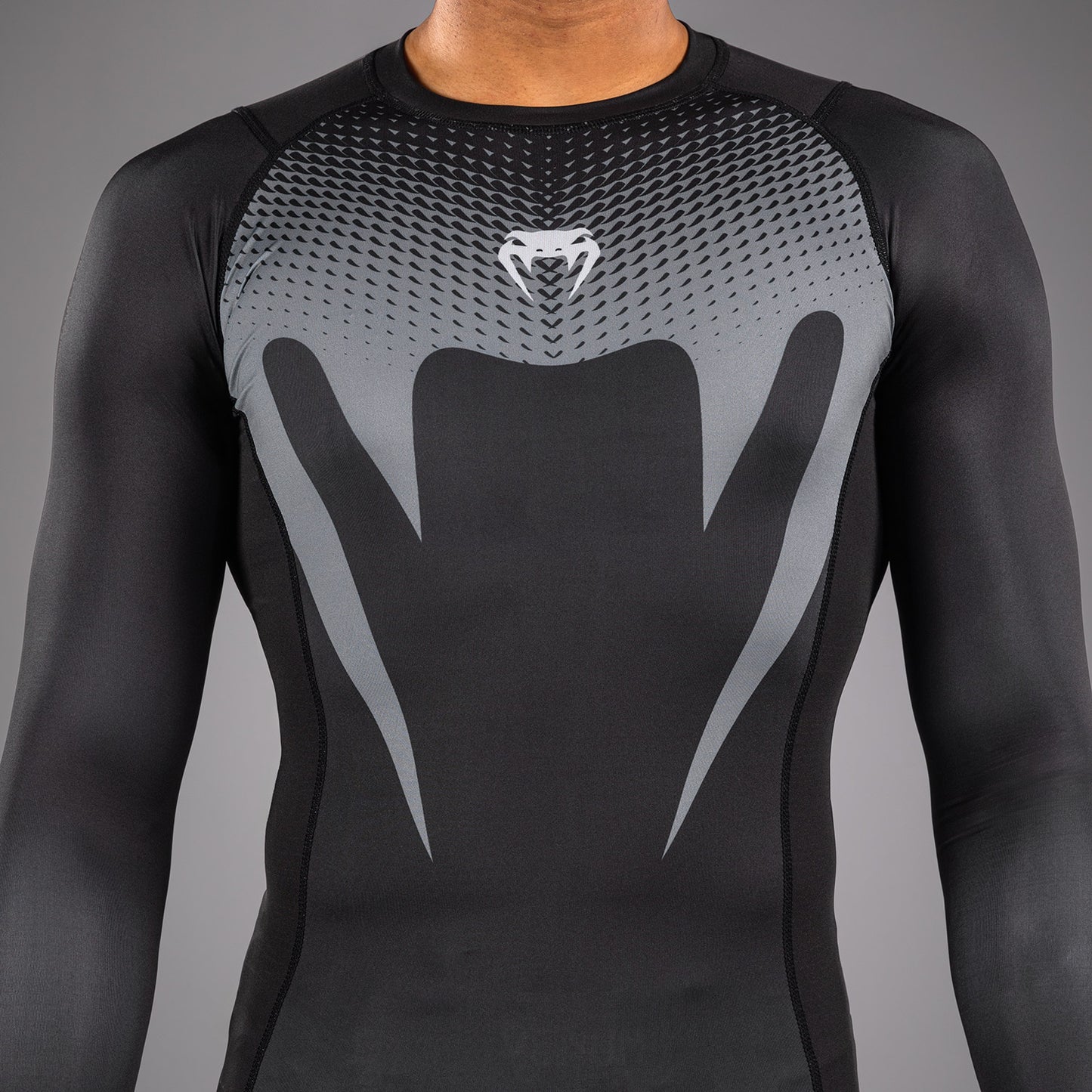 Rashguard Venum No Gi - Noir/Gris Argenté