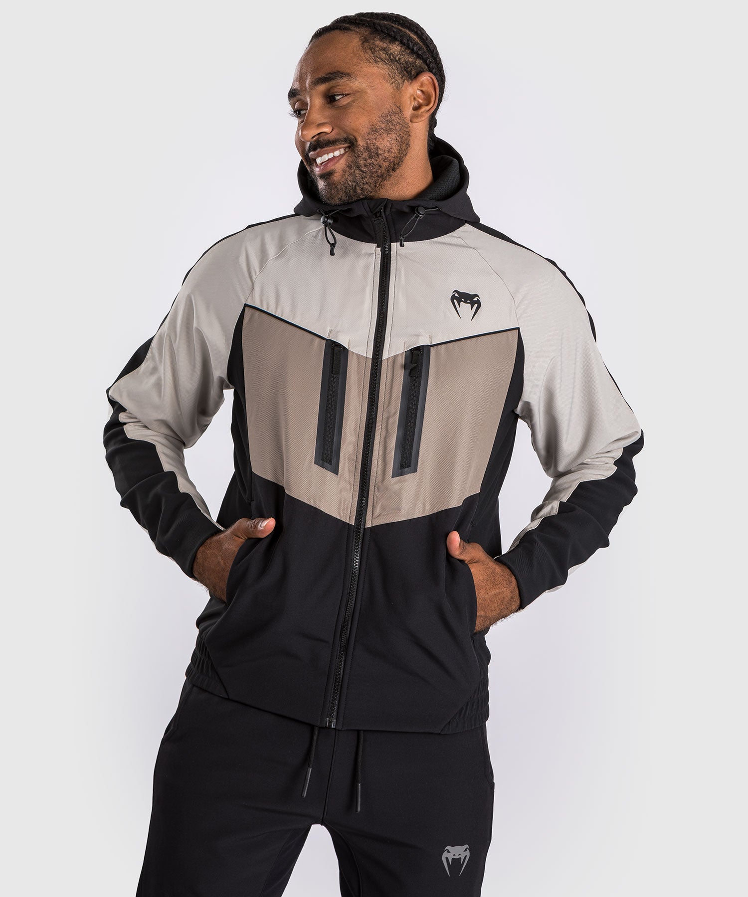 Veste de survêtement Venum Laser 3.0 - Noir/Sable - product-type_Vestes