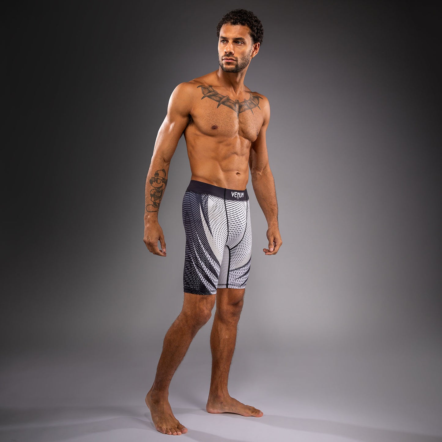 Short de Compression Venum Galactic 3.0 - Blanc Cassé/Noir