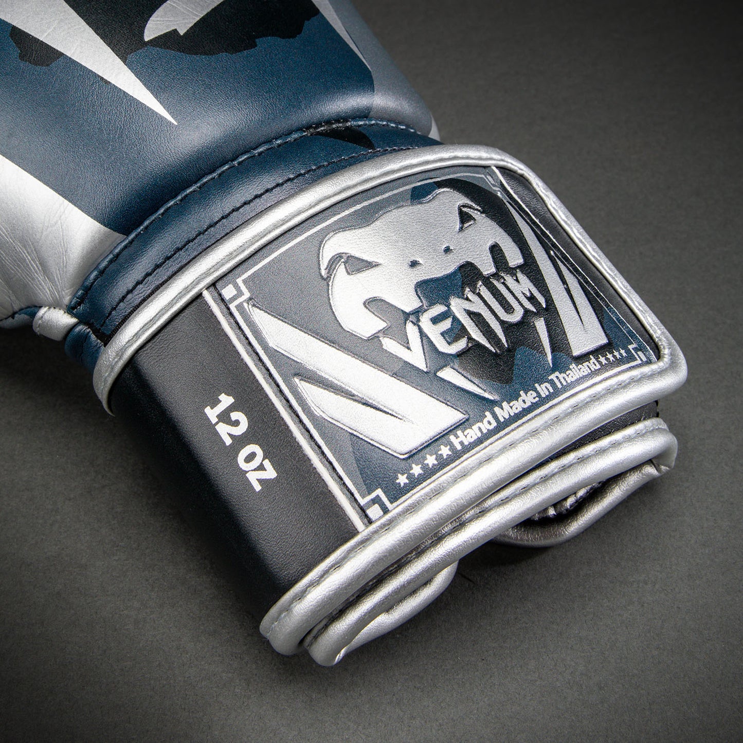 Gants de boxe Venum Elite Camo - Bleu Marine Foncé/Bleu