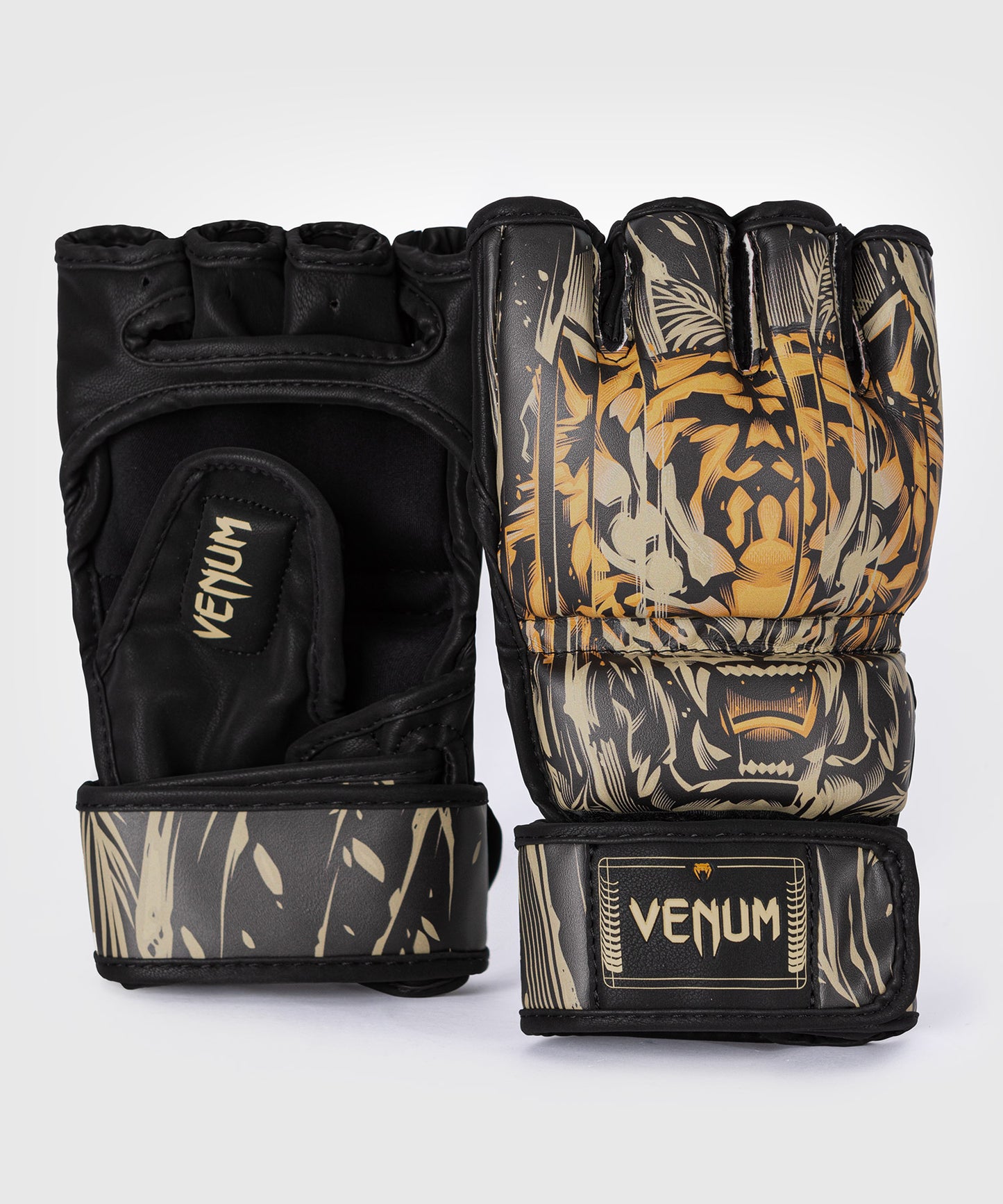 Gants MMA Venum Tiger pour Hommes - Noir/Orange Néon - product-type_Gants de MMA