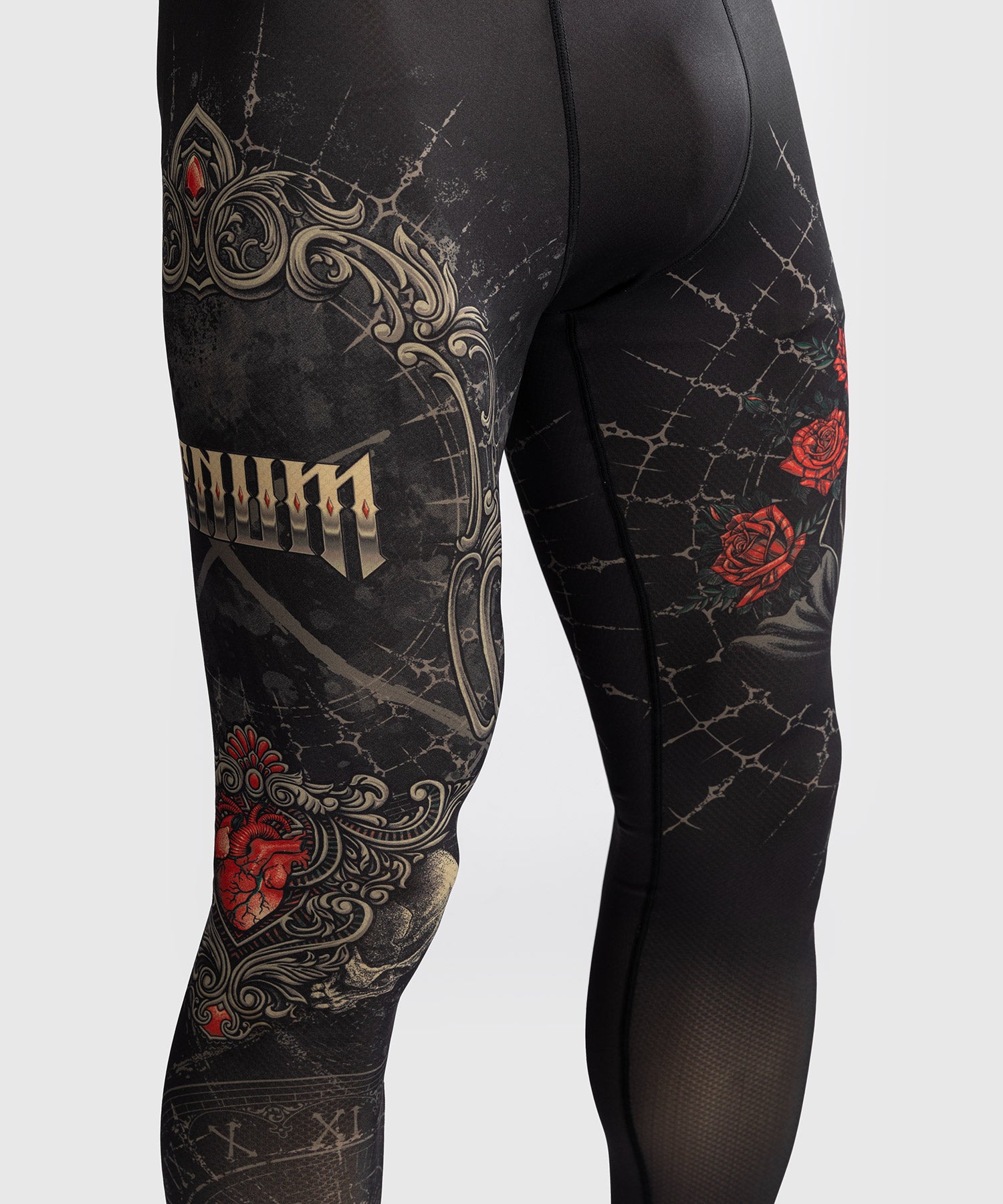 Pantalon de Compression pour Hommes Venum Santa Muerte 5.0 - Noir Profond/Or - product-type_Pantalons de Compression