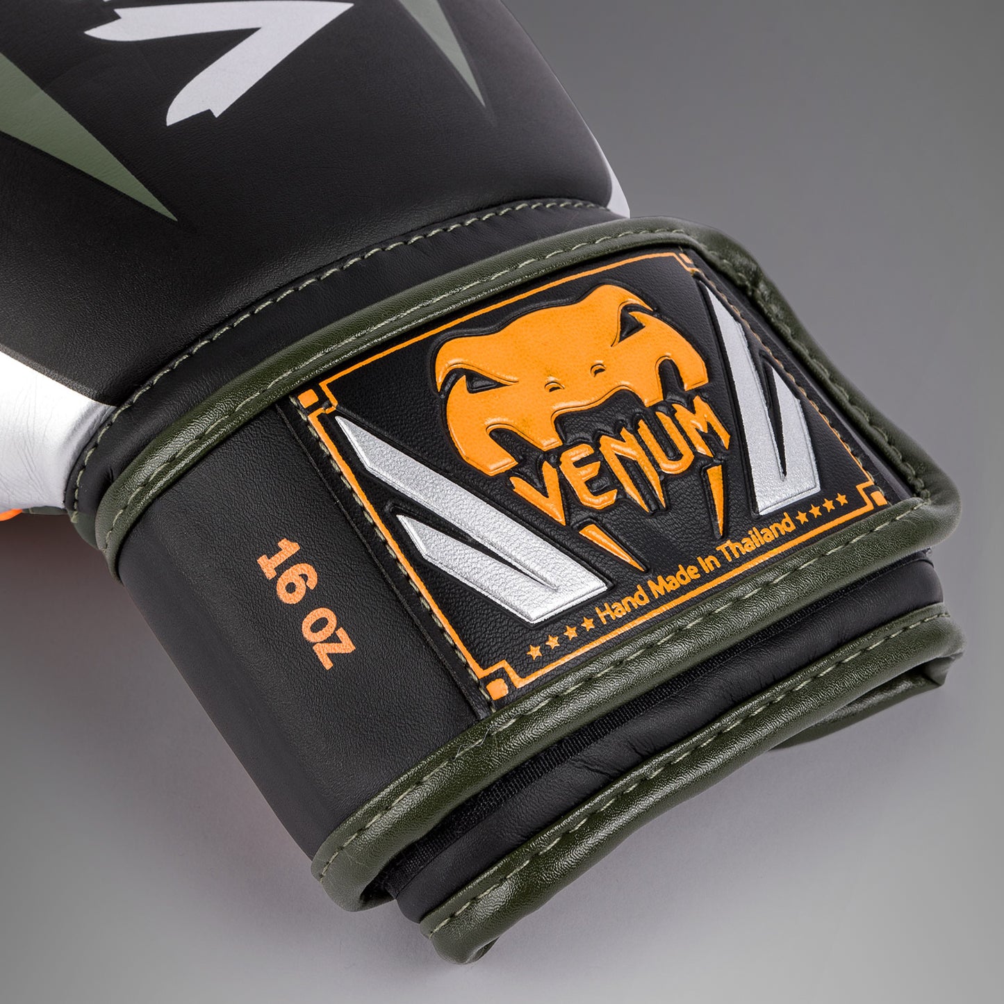 Gants de boxe Venum Elite - Noir/Argent/Kaki - product-type_Gants de boxe