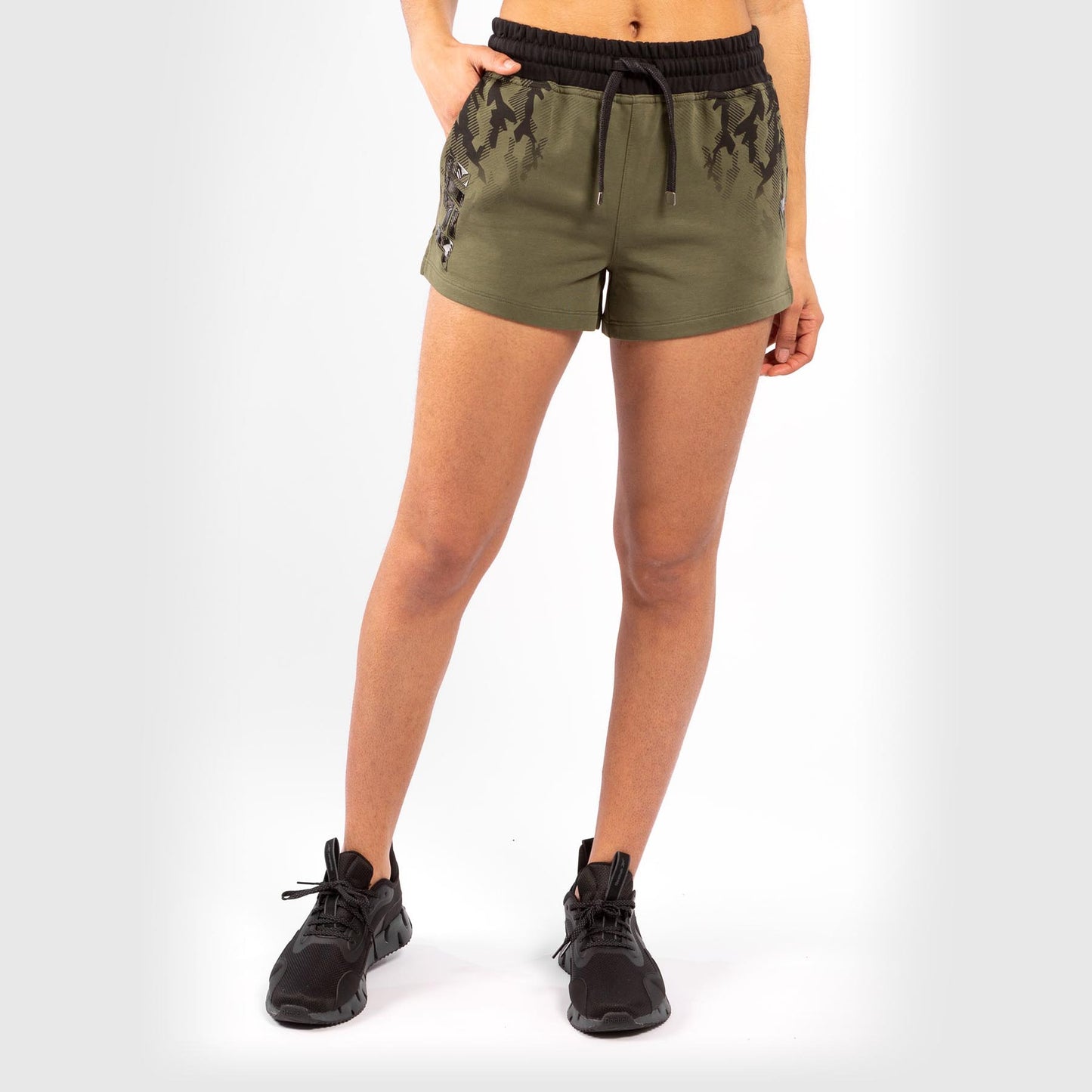 Short de Sport en Coton Femme UFC Venum Authentic Fight Week - Kaki