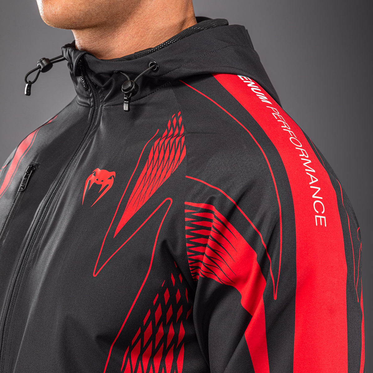 Veste de survêtement Venum Amazonia Reborn - Noir/Rouge