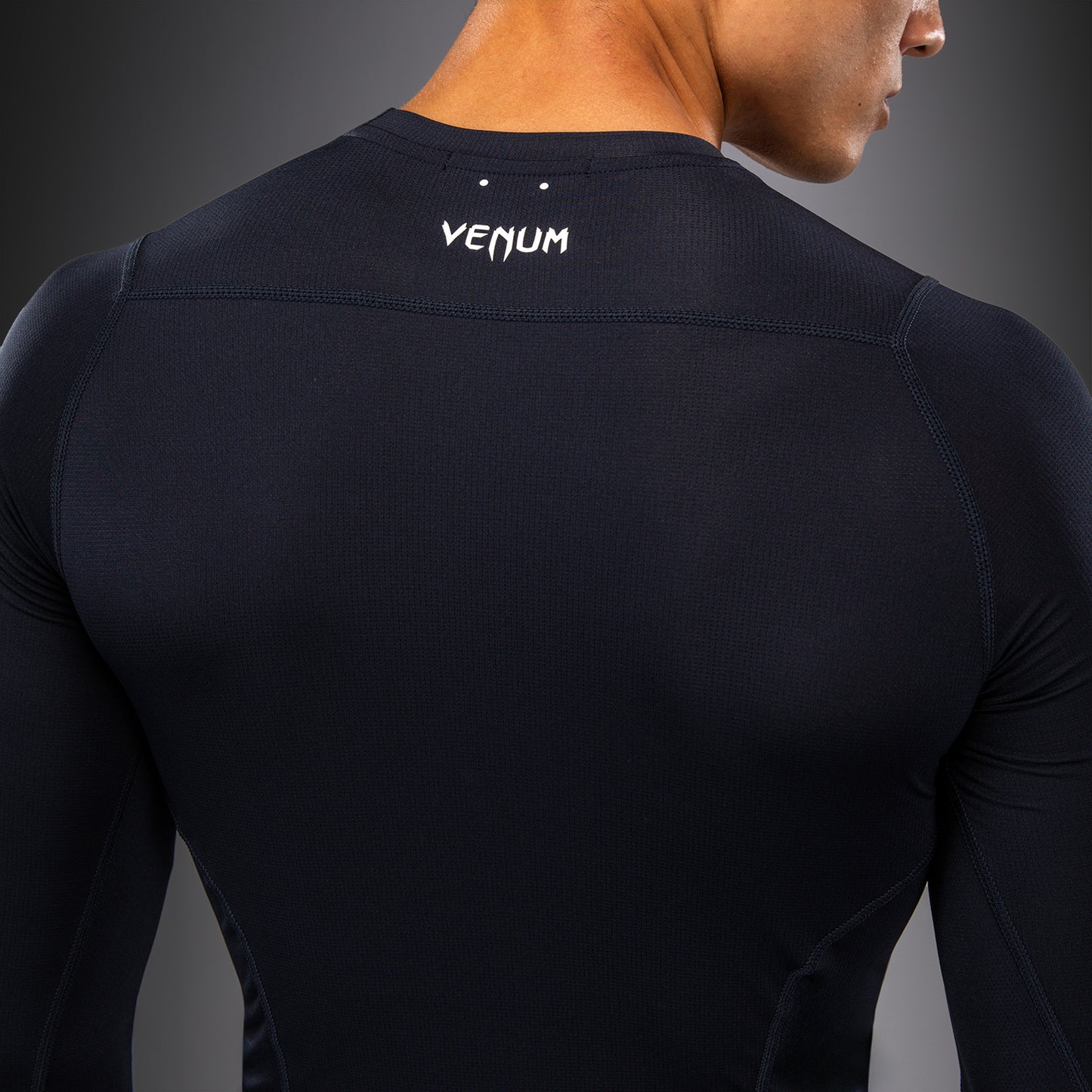 Rashguard à Manches Longues Venum G-Core - Bleu Marine/Blanc