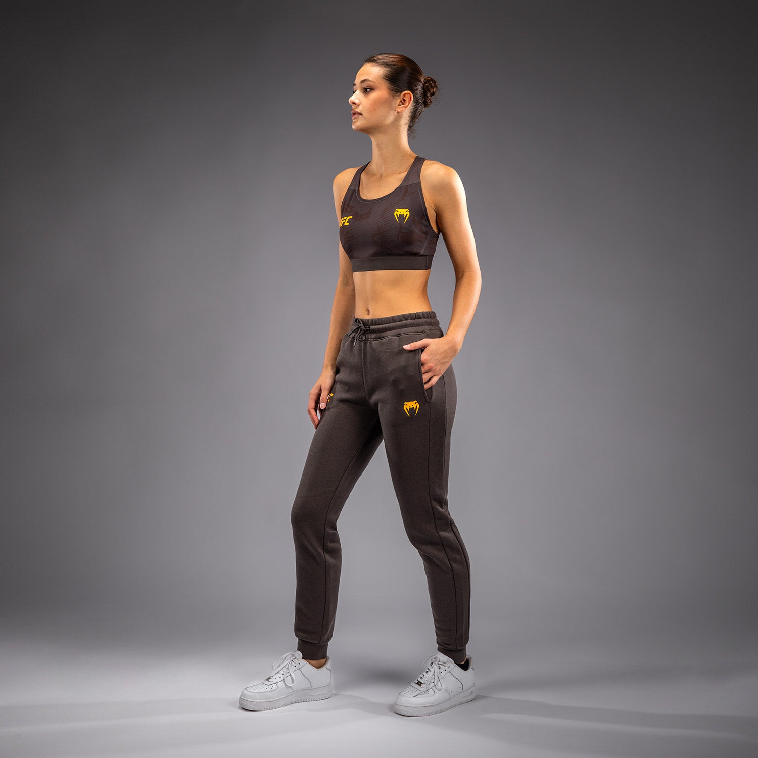 Pantalon en Coton pour Femmes UFC Fusion by Venum Fight Week - Marron Terrestre - product-type_Pantalons de jogging