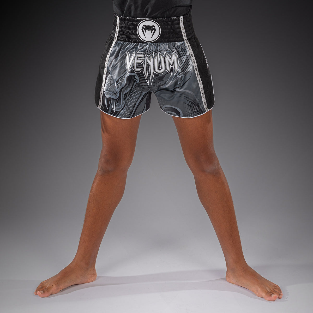 Short de Muay Thai Pour Enfant Venum Crimson Viper 2.0 - Noir/Gris