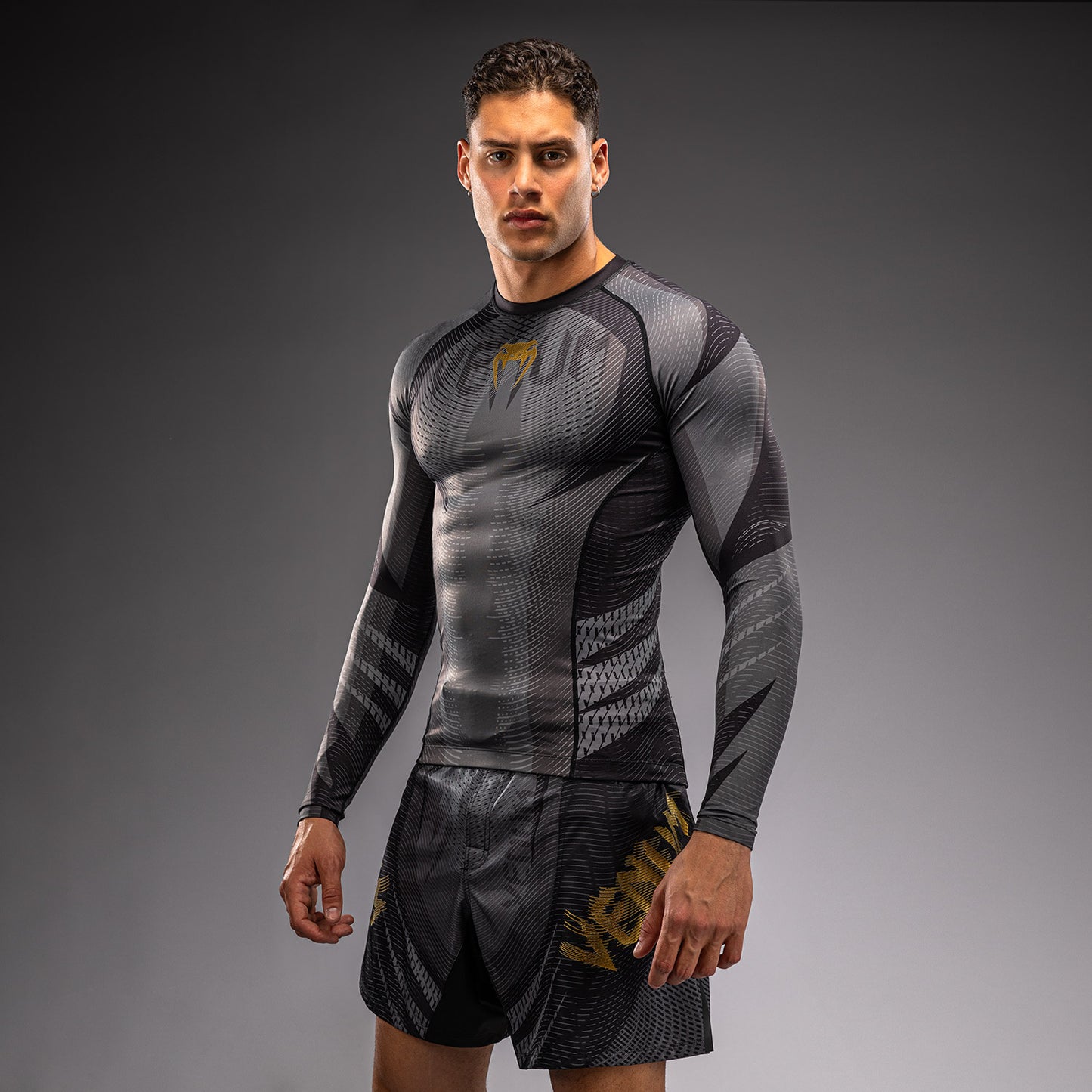 Rashguard à Manches Longues Venum Galactic 3.0 - Noir/Or