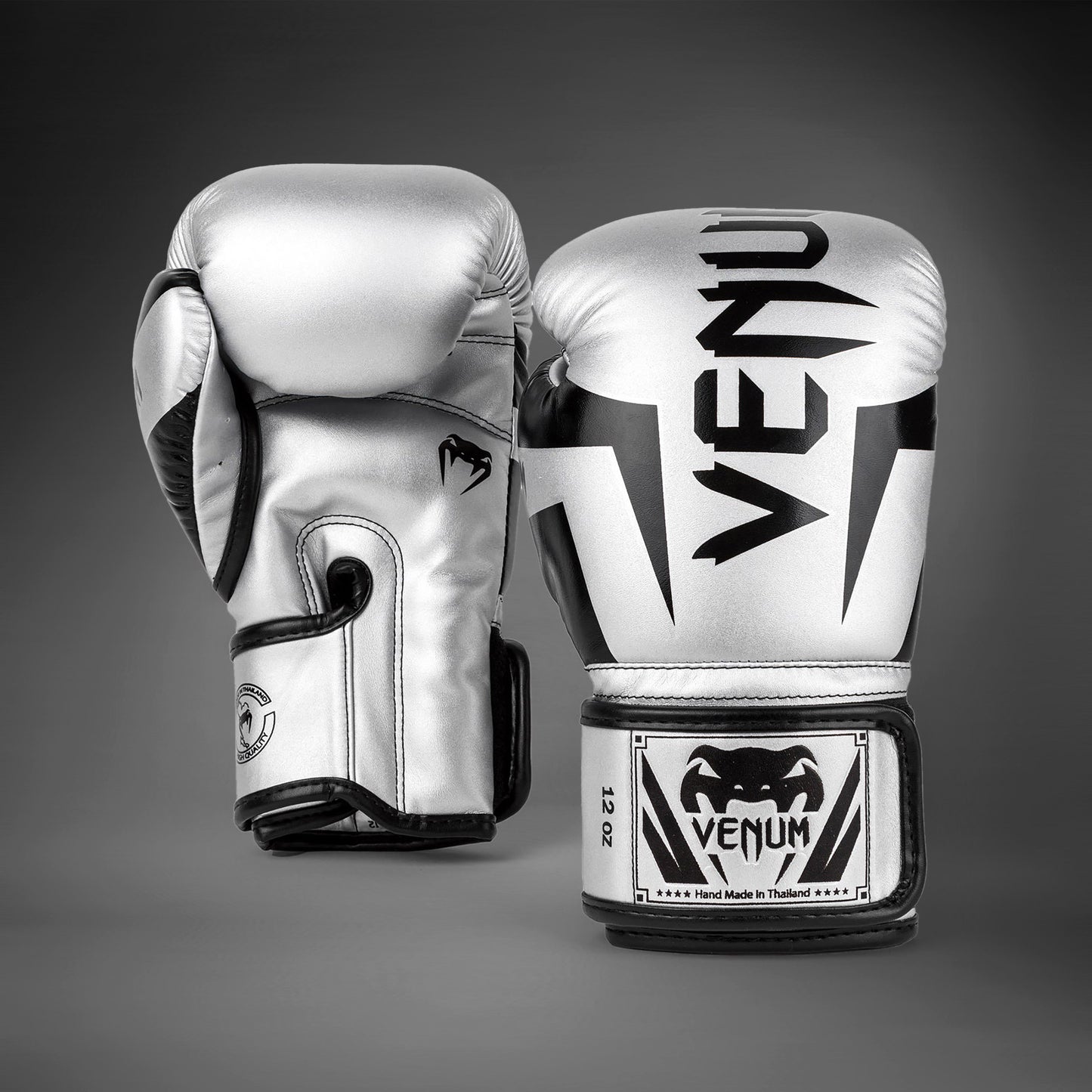 Gants de boxe Venum Elite - Argent/Noir