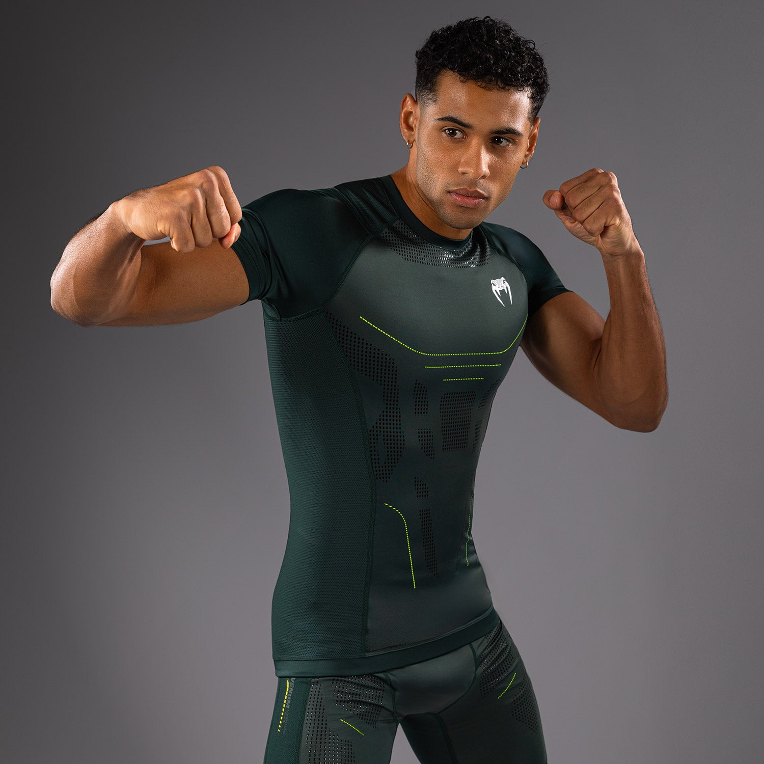 Rashguard Venum Technical 3.0 - Vert Forêt - product-type_T-Shirts de Compression