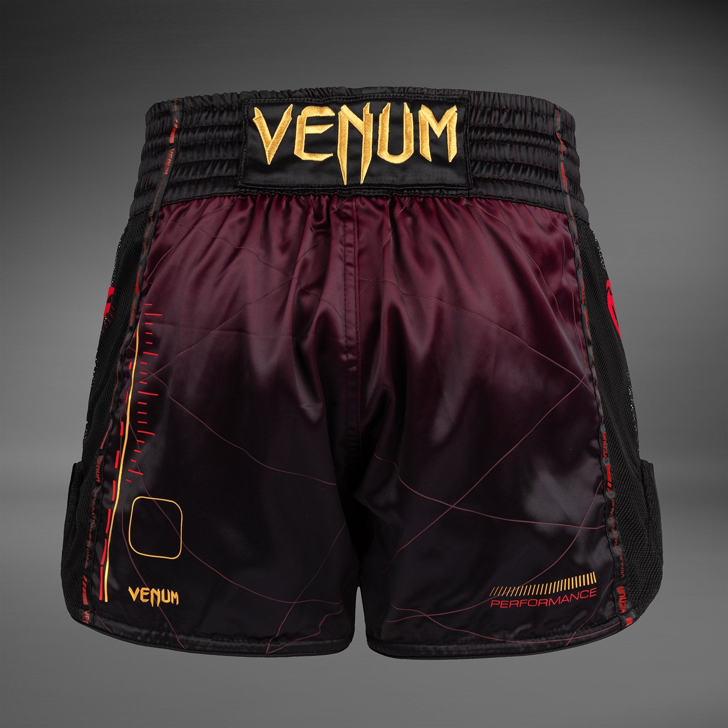 Short de Muay Thai Venum Tactical XT- Noir/Bordeaux/Or - product-type_Shorts de Muay Thai