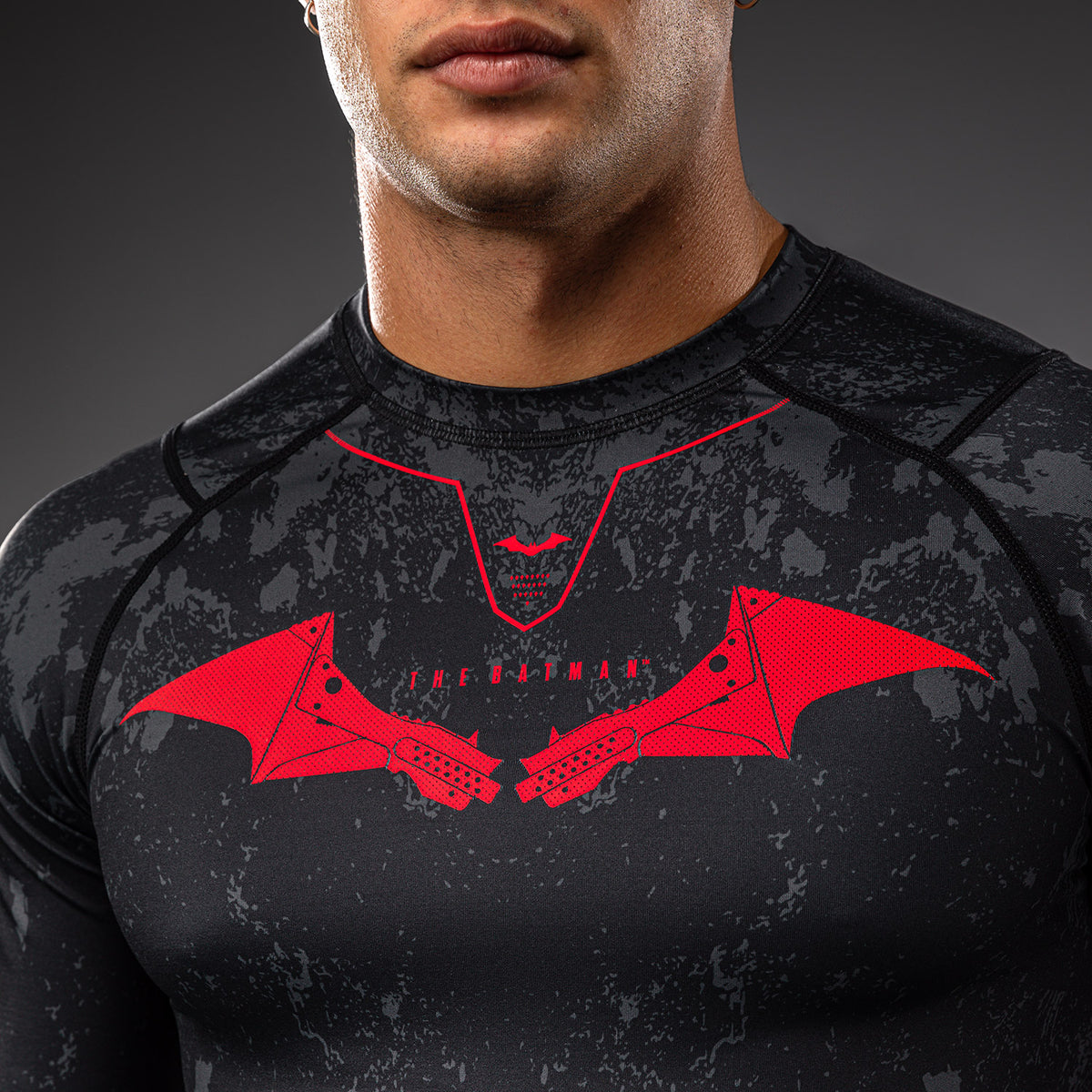 Rashguard à manches longues Venum x Batman - Noir/Gris/Rouge