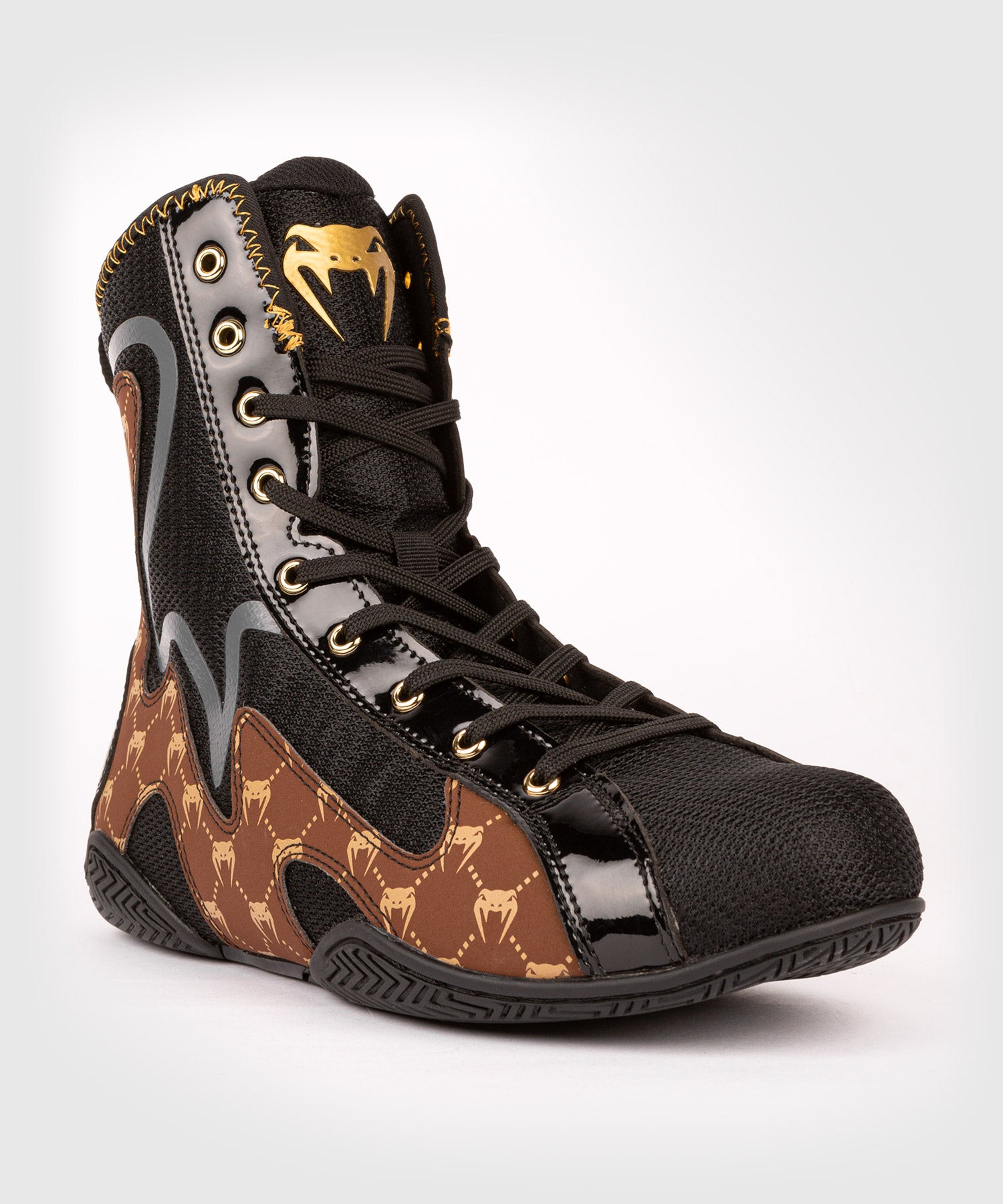Chaussures de Boxe Venum Elite Evo Monogram - Noir/Marron - product-type_Chaussures de boxe