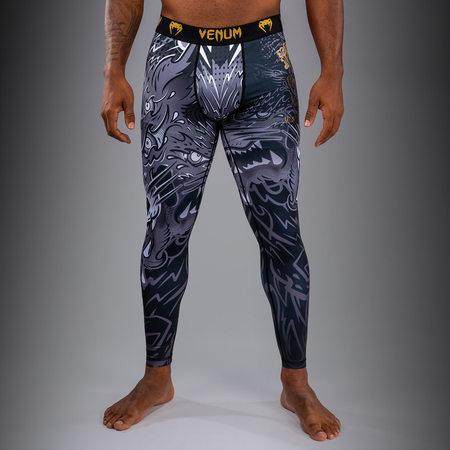 Pantalon de compression Venum Wolf Atak – Noir/Gris - product-type_Pantalons de Compression