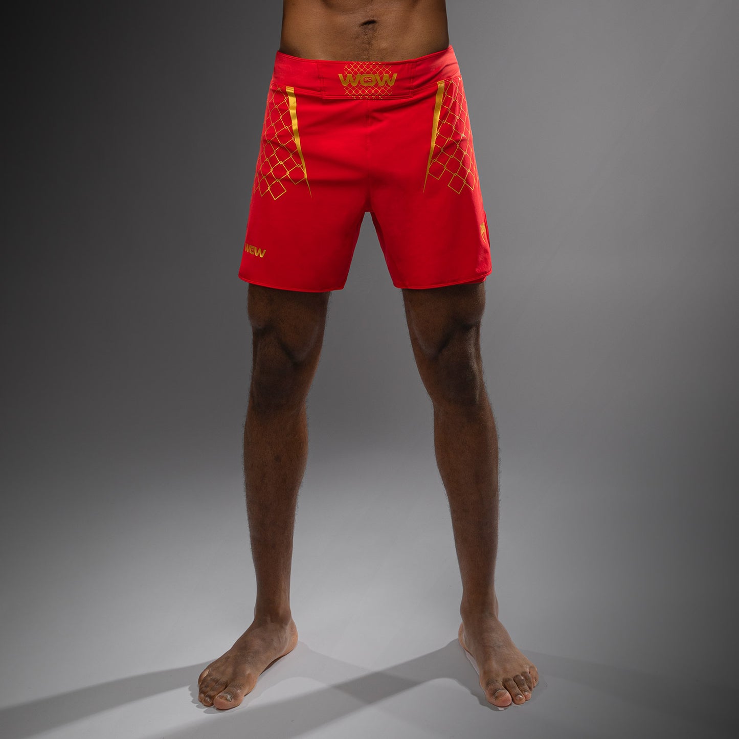 Short de Combat pour Hommes Venum x WOW FC - Fury Rouge/Or - product-type_Shorts de MMA