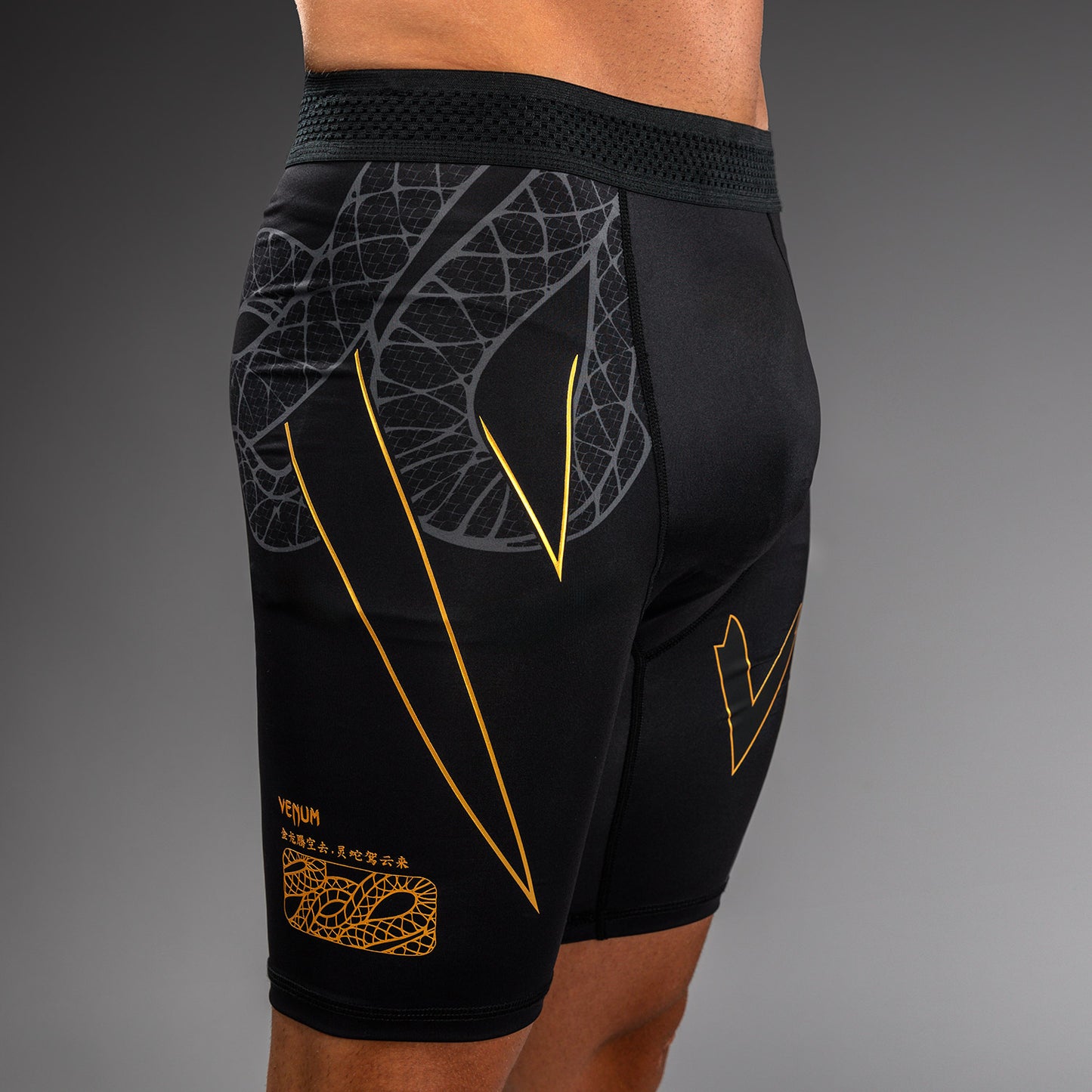 Short de Compression Venum Serpenti – Noir/Argent/Or - product-type_Shorts de compression