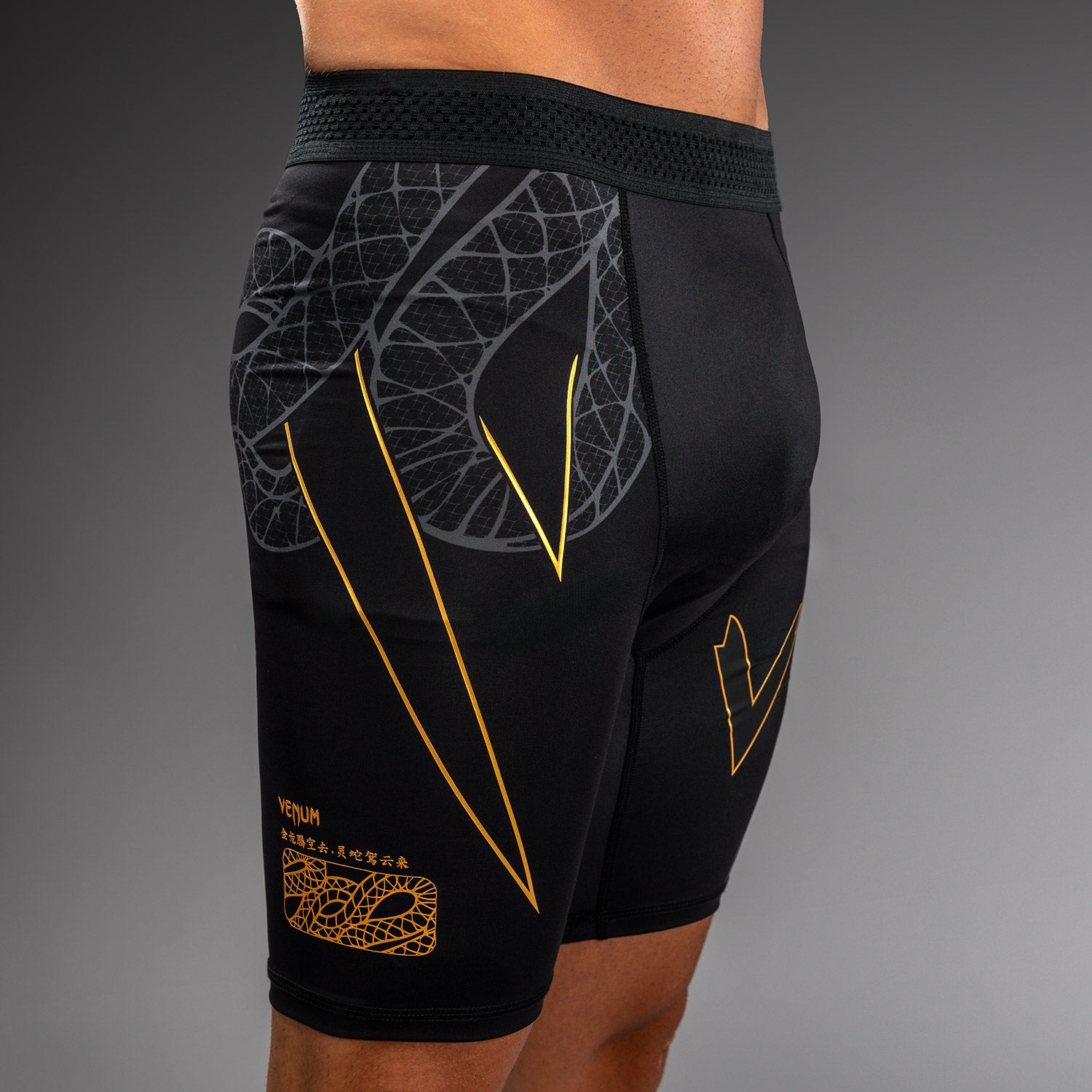 Short de Compression Venum Serpenti – Noir/Argent/Or - product-type_Shorts de compression