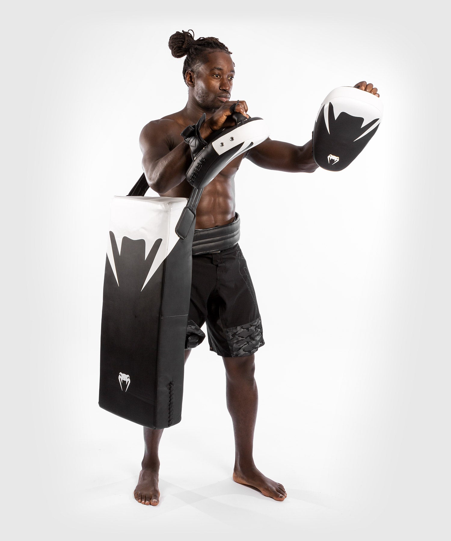 Bouclier Kick Boxing Micro Fibre - Noir/Blanc - product-type_Boucliers de frappe
