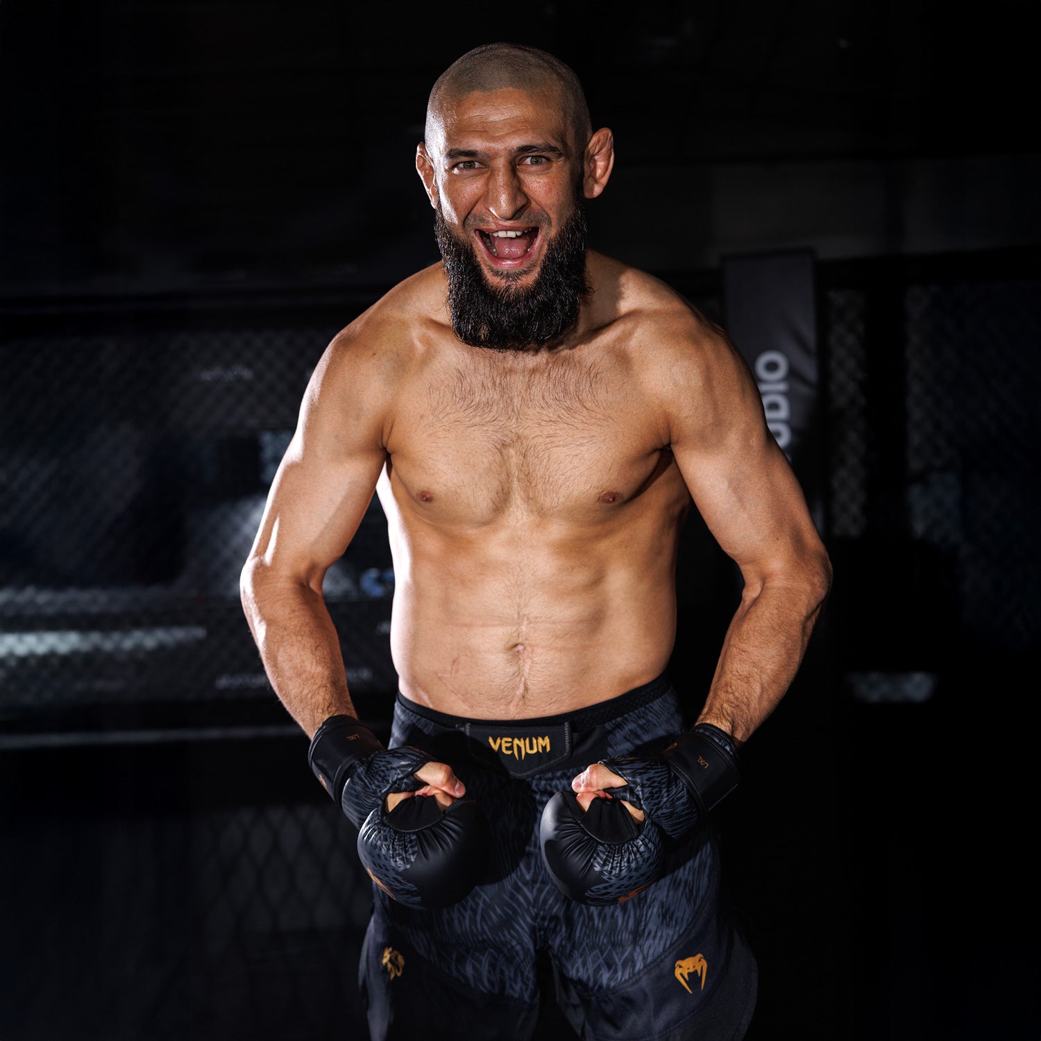 Short de combat Venum x Chimaev - Noir/Gris - product-type_Shorts de MMA