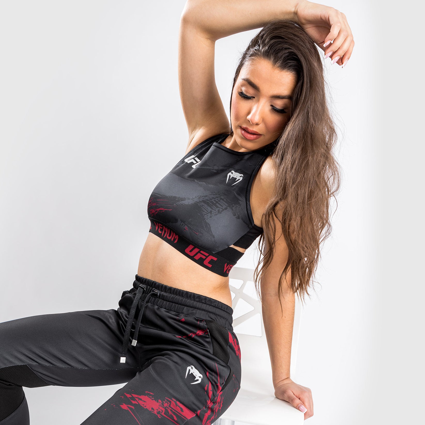 Pantalon de jogging UFC Venum Authentic Fight Week 2.0 - Pour Femmes - Noir/Rouge - product-type_Pantalons de jogging