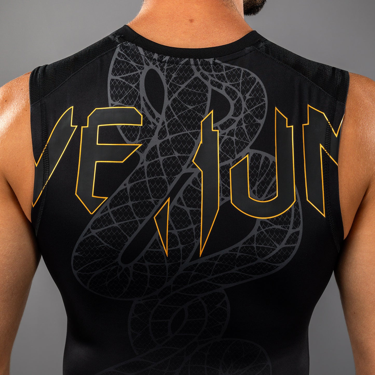 Rashguard Sans Manches Venum Serpenti – Noir/Argent/Or - product-type_T-Shirts de Compression