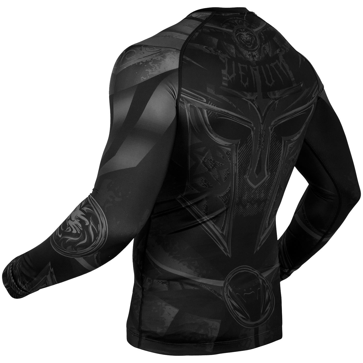 Rashguard Venum Gladiator 3.0 Manches longues - Noir/Noir - Exclusivité - product-type_T-Shirts de Compression