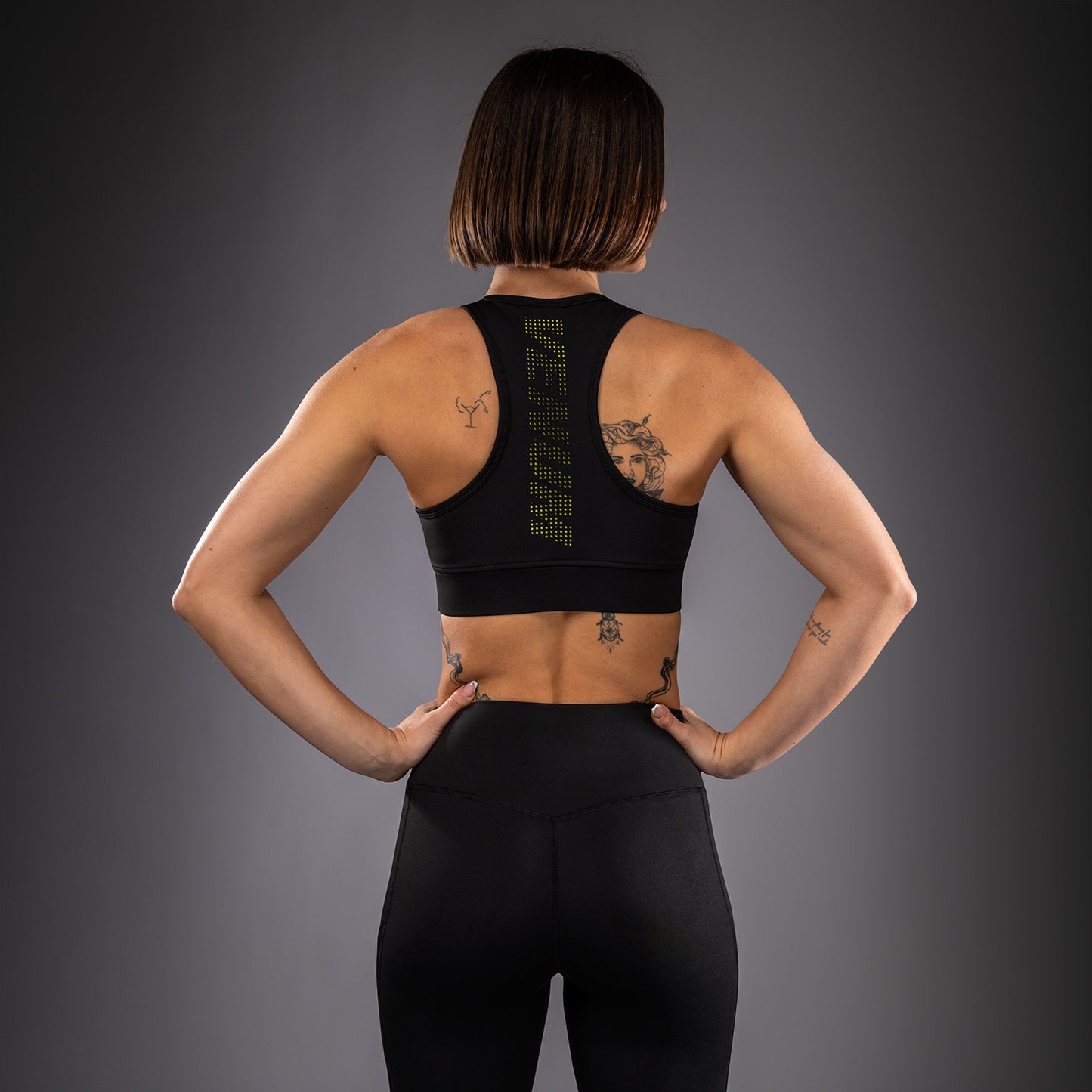Brassière de Sport Venum Lazer - Noir/Jaune - product-type_Brassières de sport