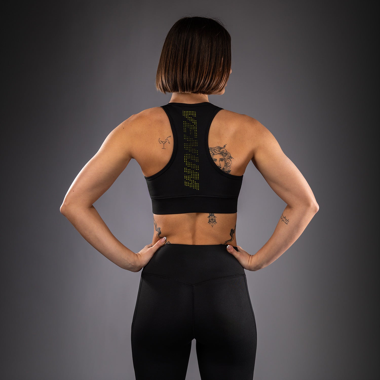 Brassière de Sport Venum Lazer - Noir/Jaune - product-type_Brassières de sport