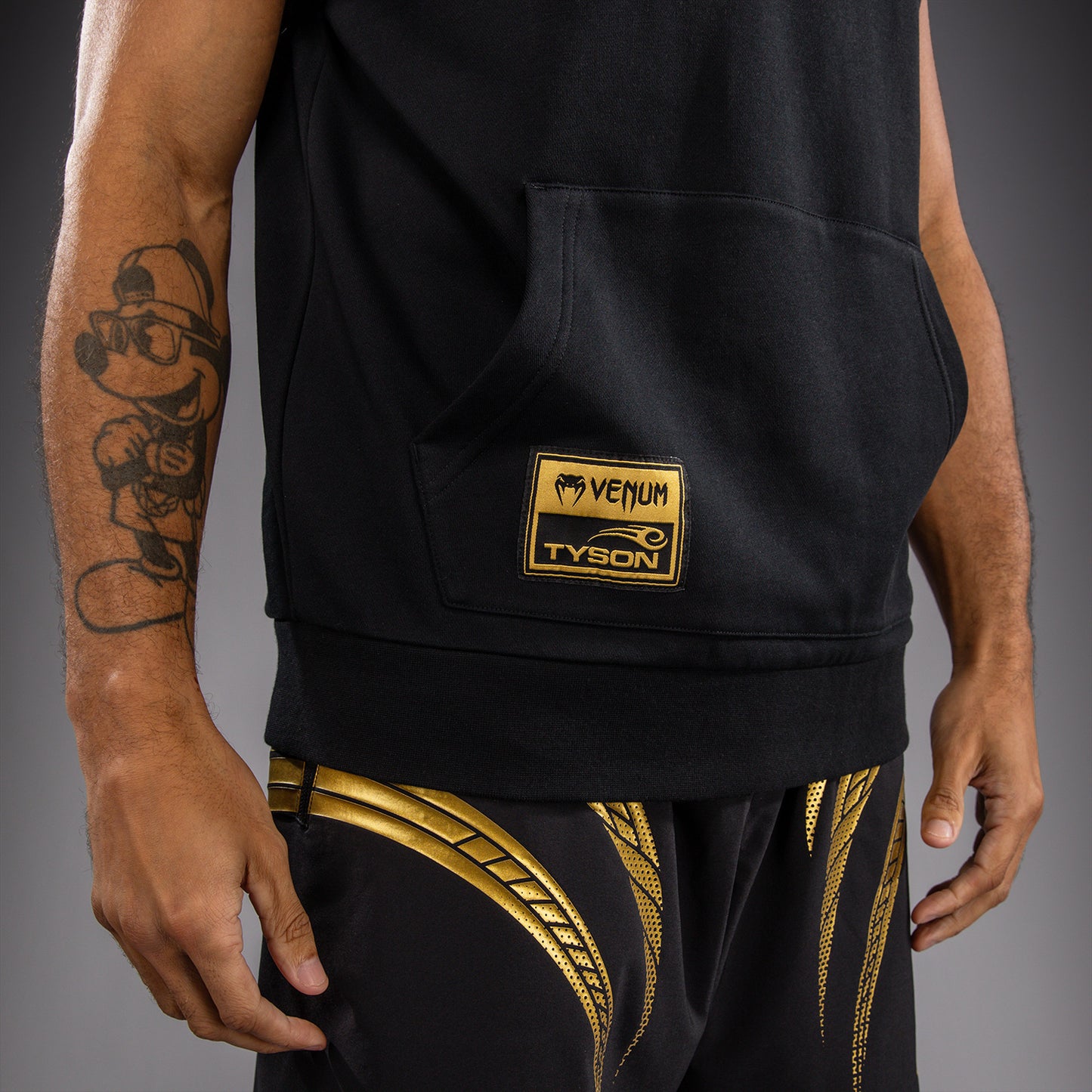 Sweat à capuche Sans Manches Venum x Mike Tyson Tiger - Noir/Or