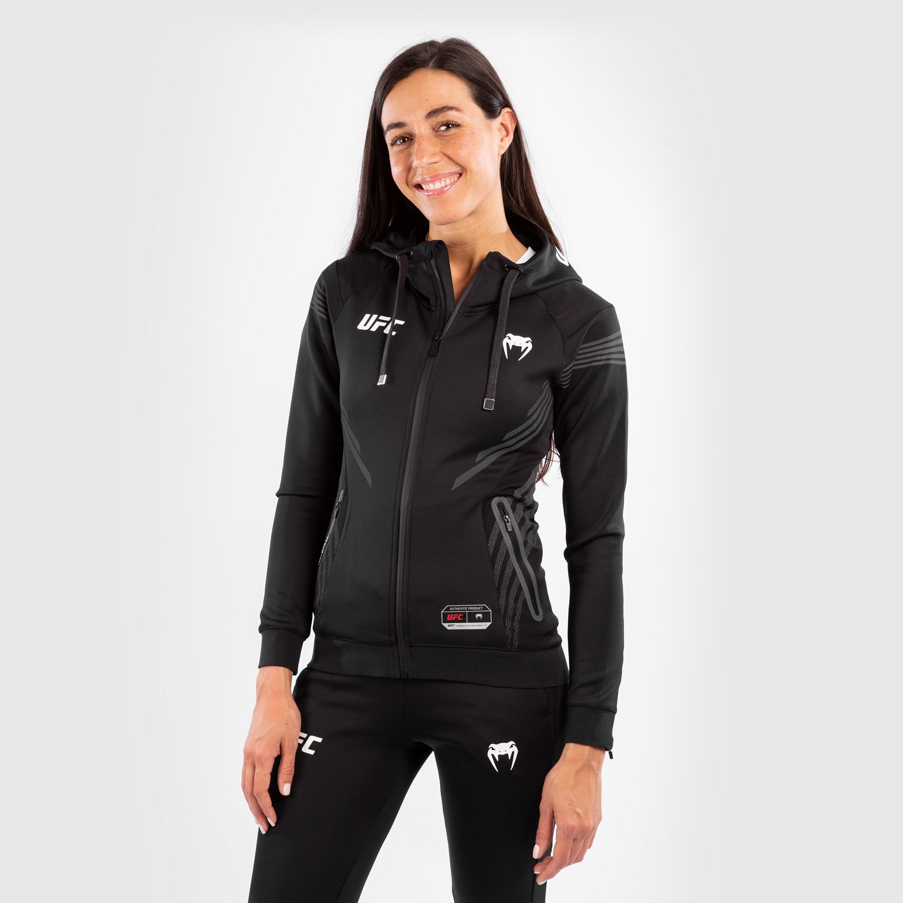 Sweatshirt à Capuche Femme Personnalisé UFC Venum Authentic Fight Night - Noir - product-type_Vestes