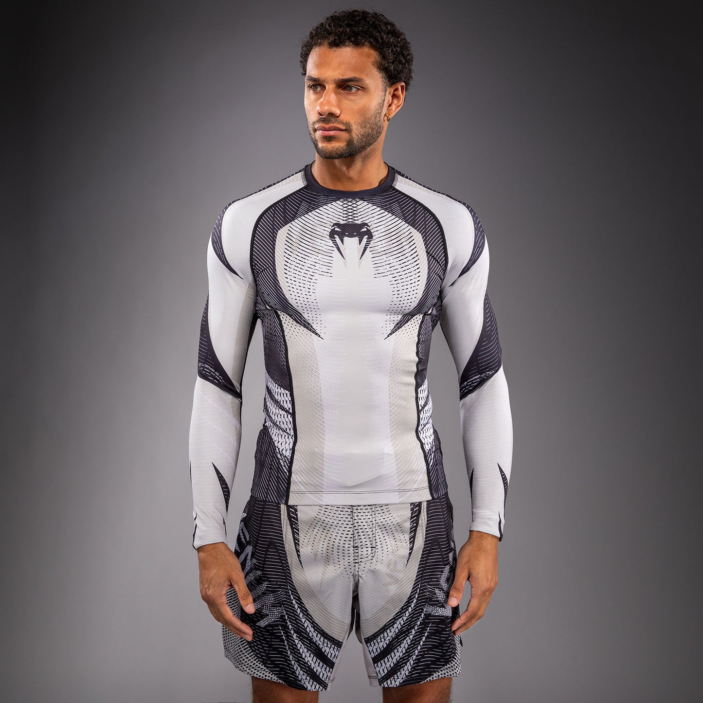 Rashguard à Manches Longues Venum Galactic 3.0 - Blanc Cassé/Noir
