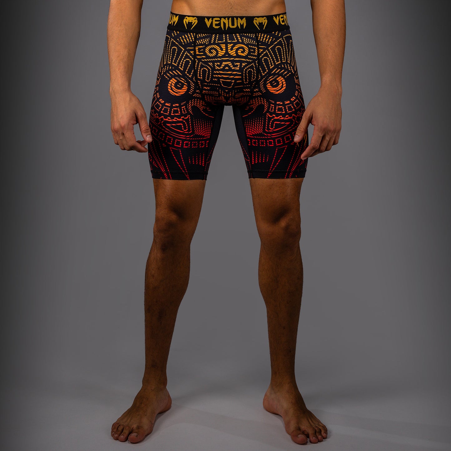 Short de Compression Venum Quetzal Fury - Noir/Rouge Fury/Mandarine