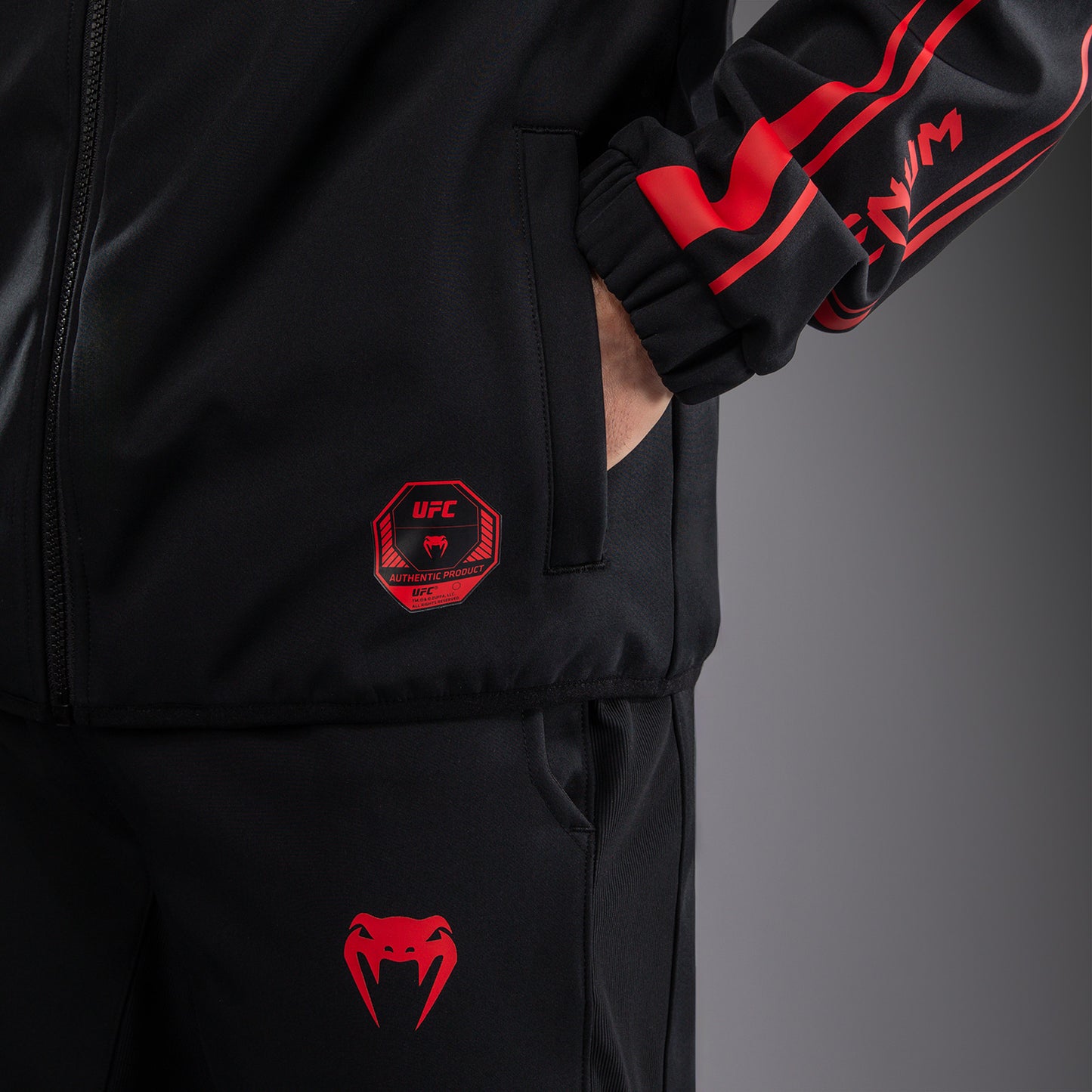 Sweat à Capuche Zippé pour Homme Venum UFC Unity by Venum Authentic Fight Week - Noir