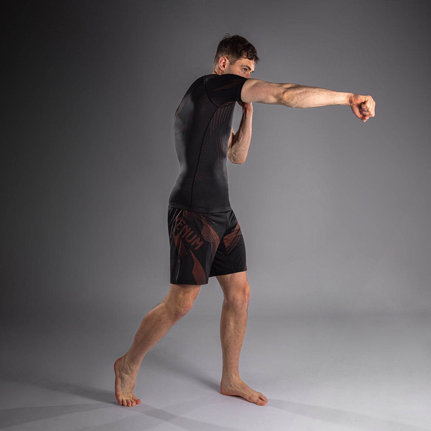 Rashguard à Manches Courtes Venum No-Gi 6.0 - Noir/Marron