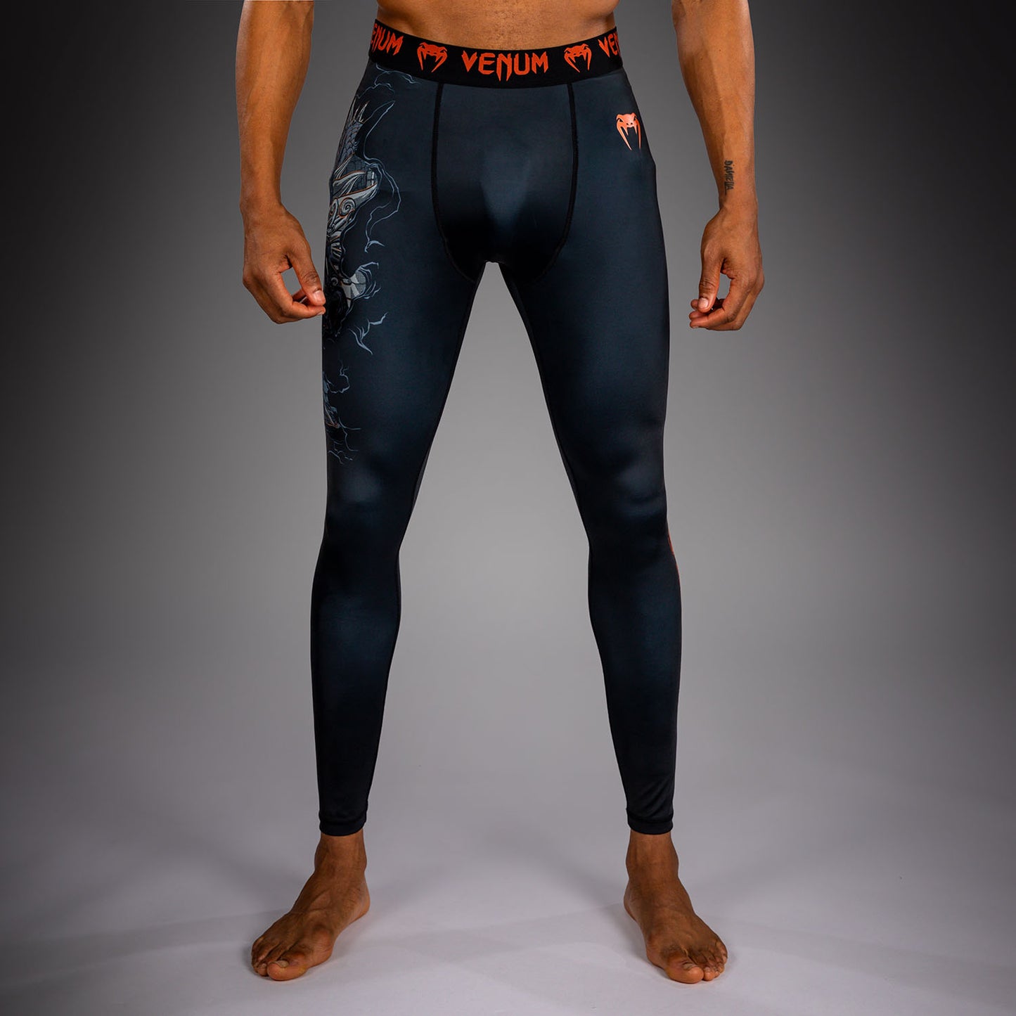 Pantalon de compression Venum Thunder Dragon – Noir/Gris/Cuivre - product-type_Pantalons de Compression