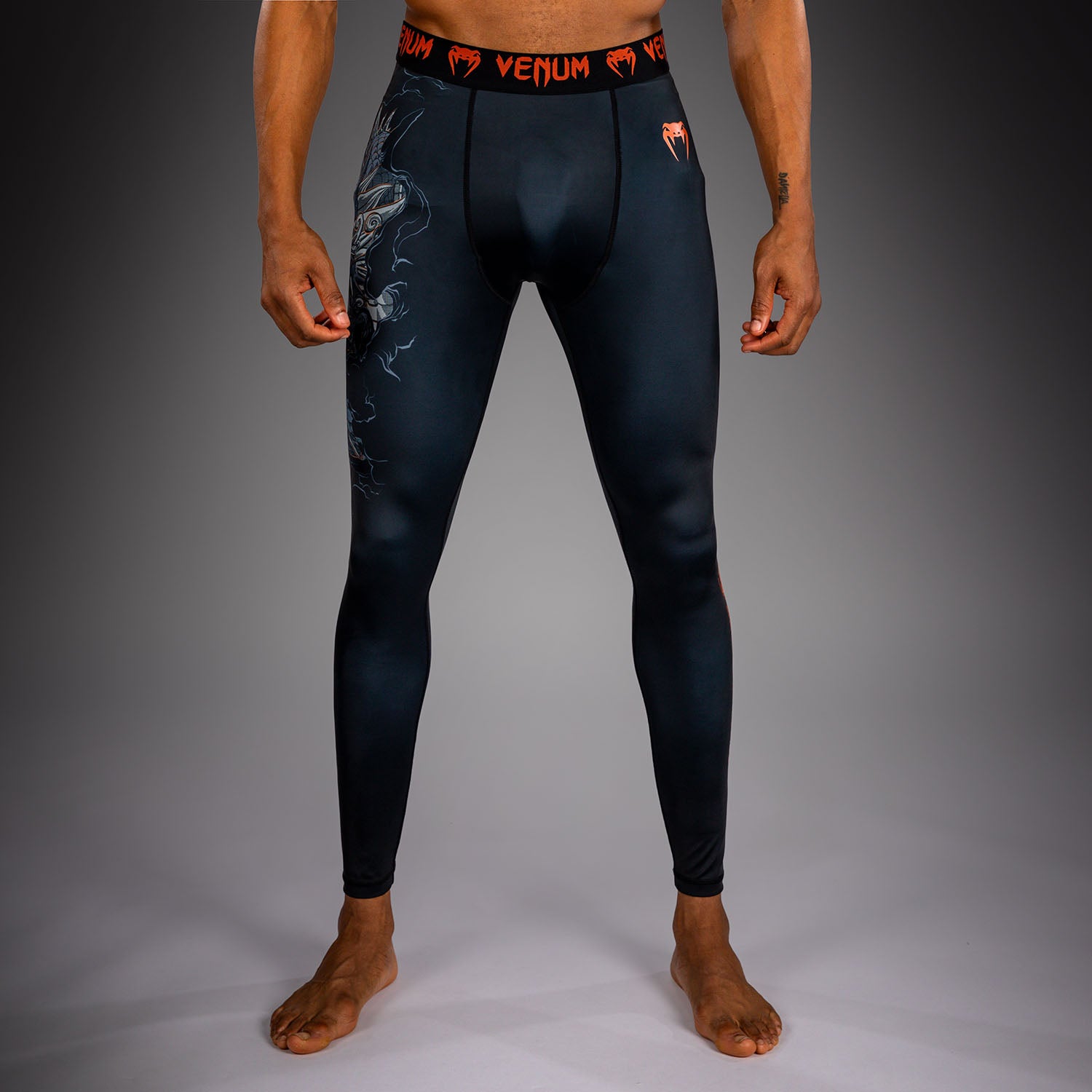 Pantalon de compression Venum Thunder Dragon – Noir/Gris/Cuivre - product-type_Pantalons de Compression
