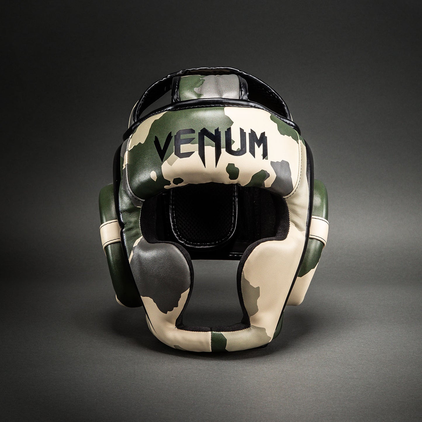 Casque de protection Venum Elite Camo – Kaki/Blanc Cassé