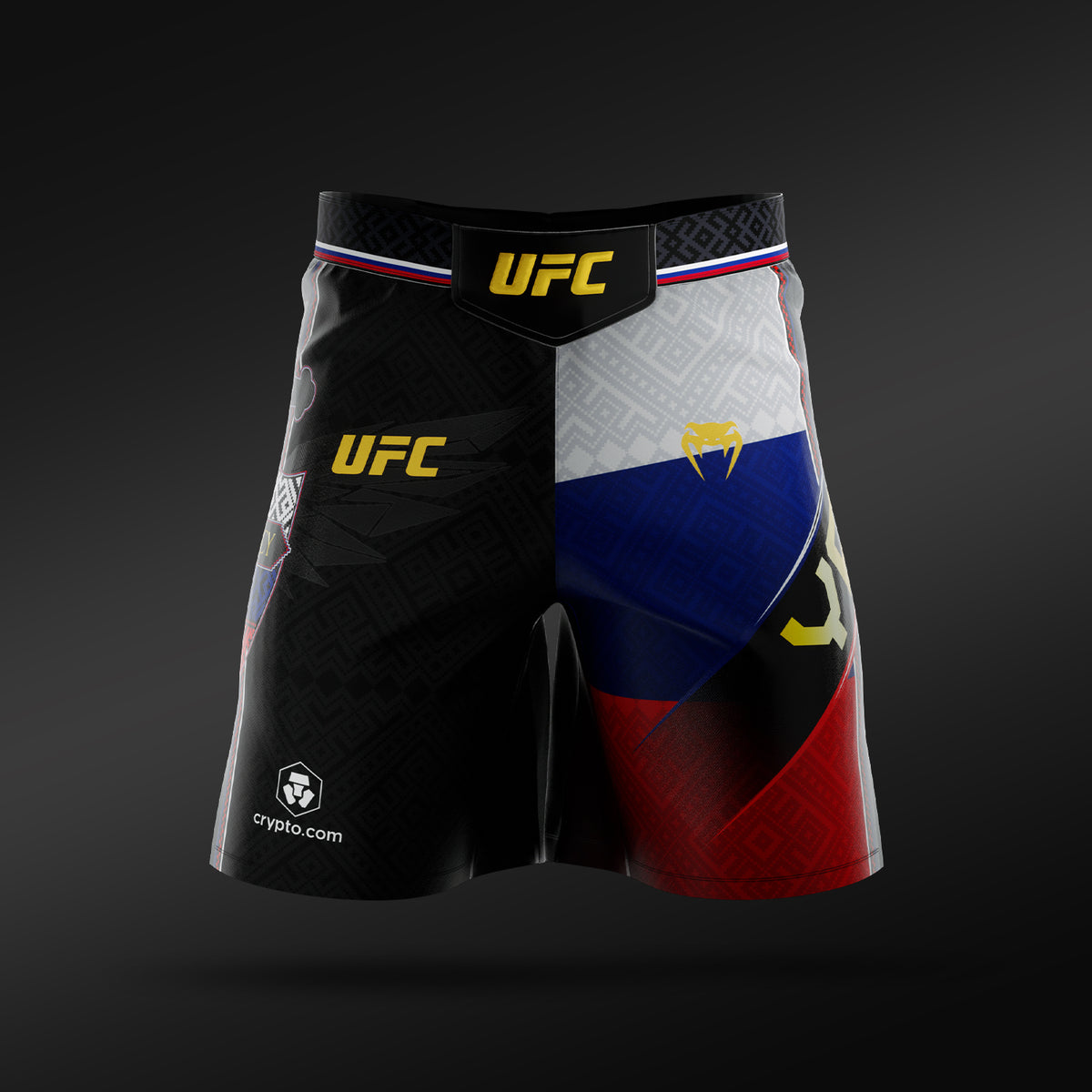 Short de Combat Petr Yan pour Homme Coupe Longue Venum UFC Unrivaled by Venum – Noir